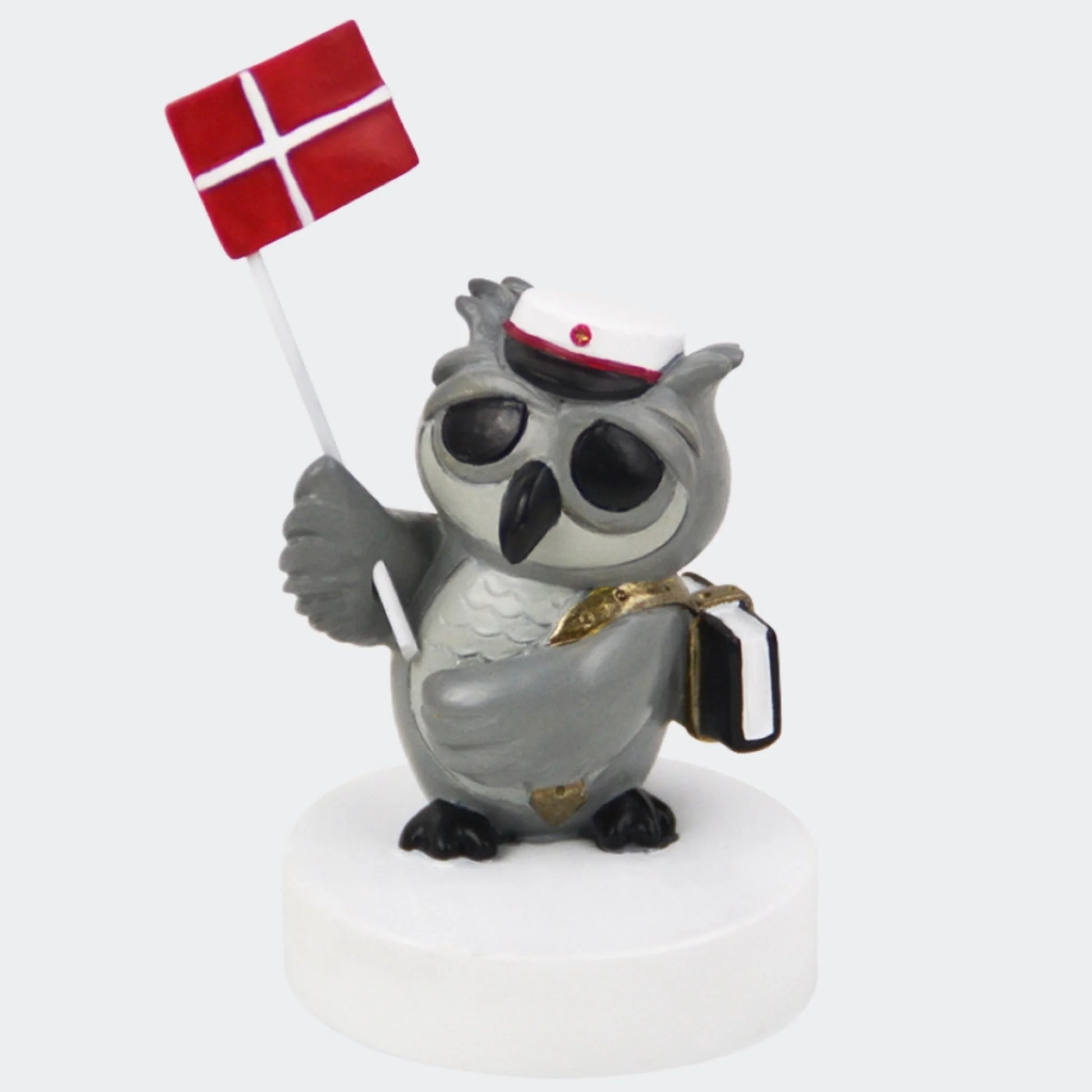 Kids by friis Ugle med taske og rød studenterhue - m/u navn
