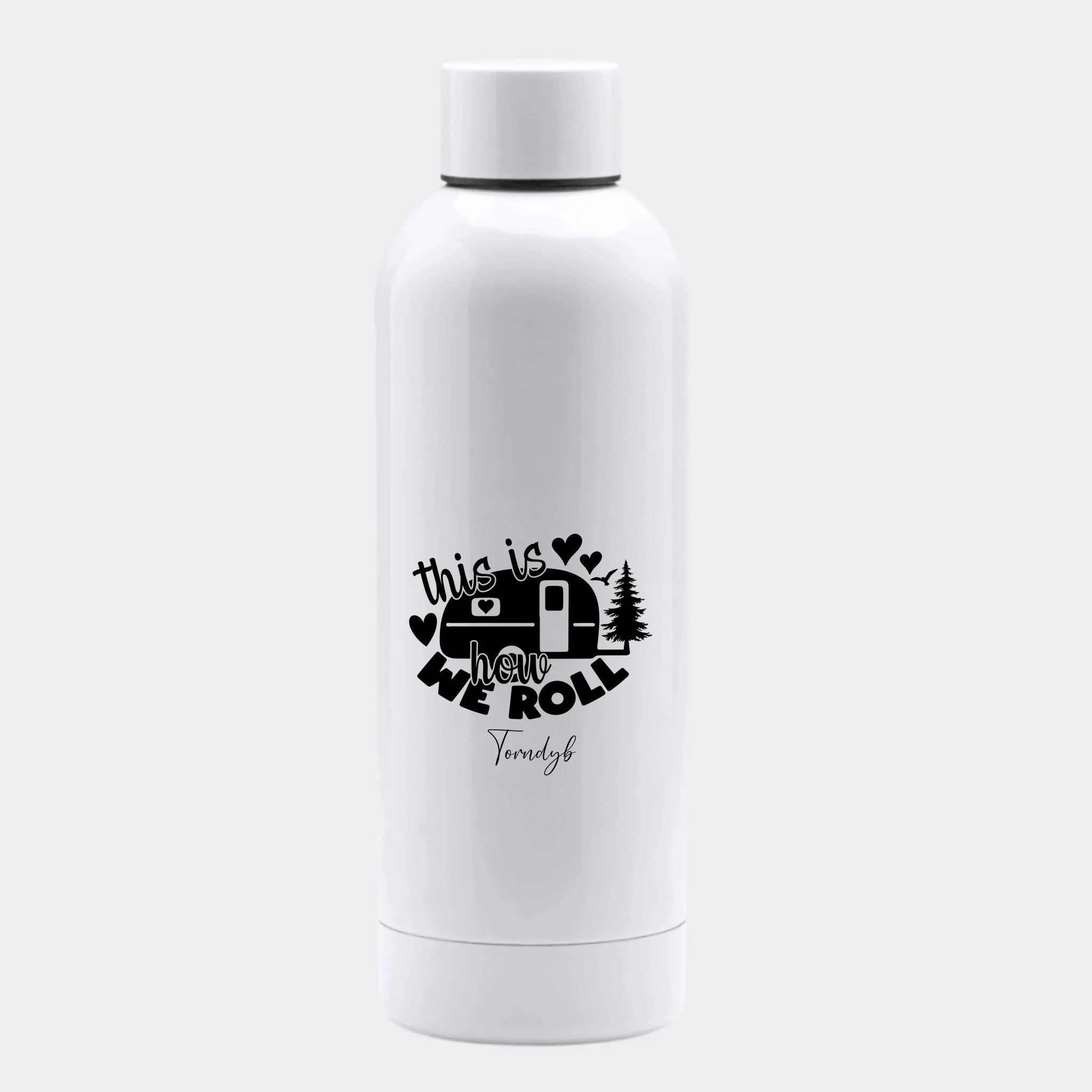 Hvid aluminium flaske Camping 2, 500 ml