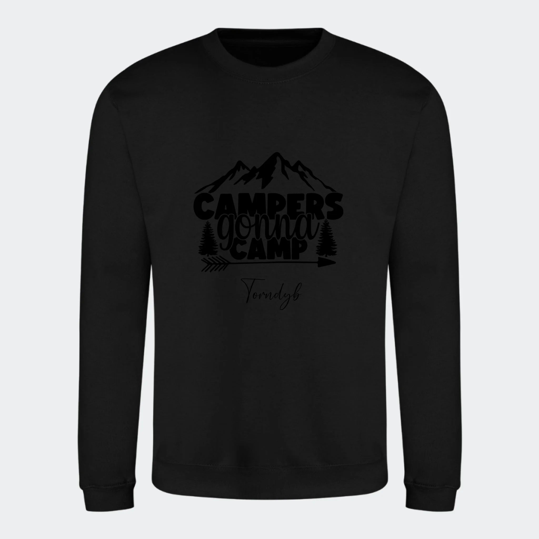 Sweatshirts Camping 3, sort, set forfra