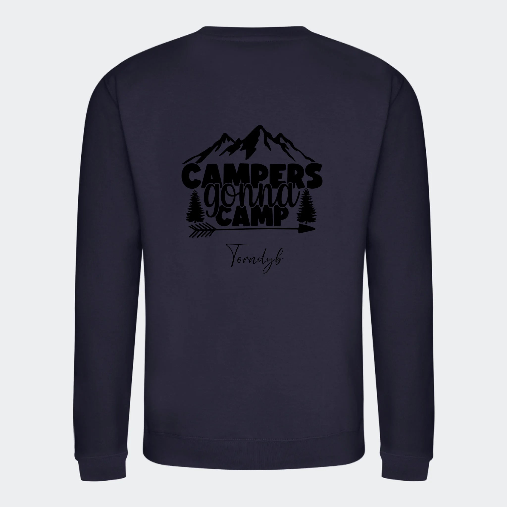 Sweatshirts Camping 3, mørkeblå, set bagfra