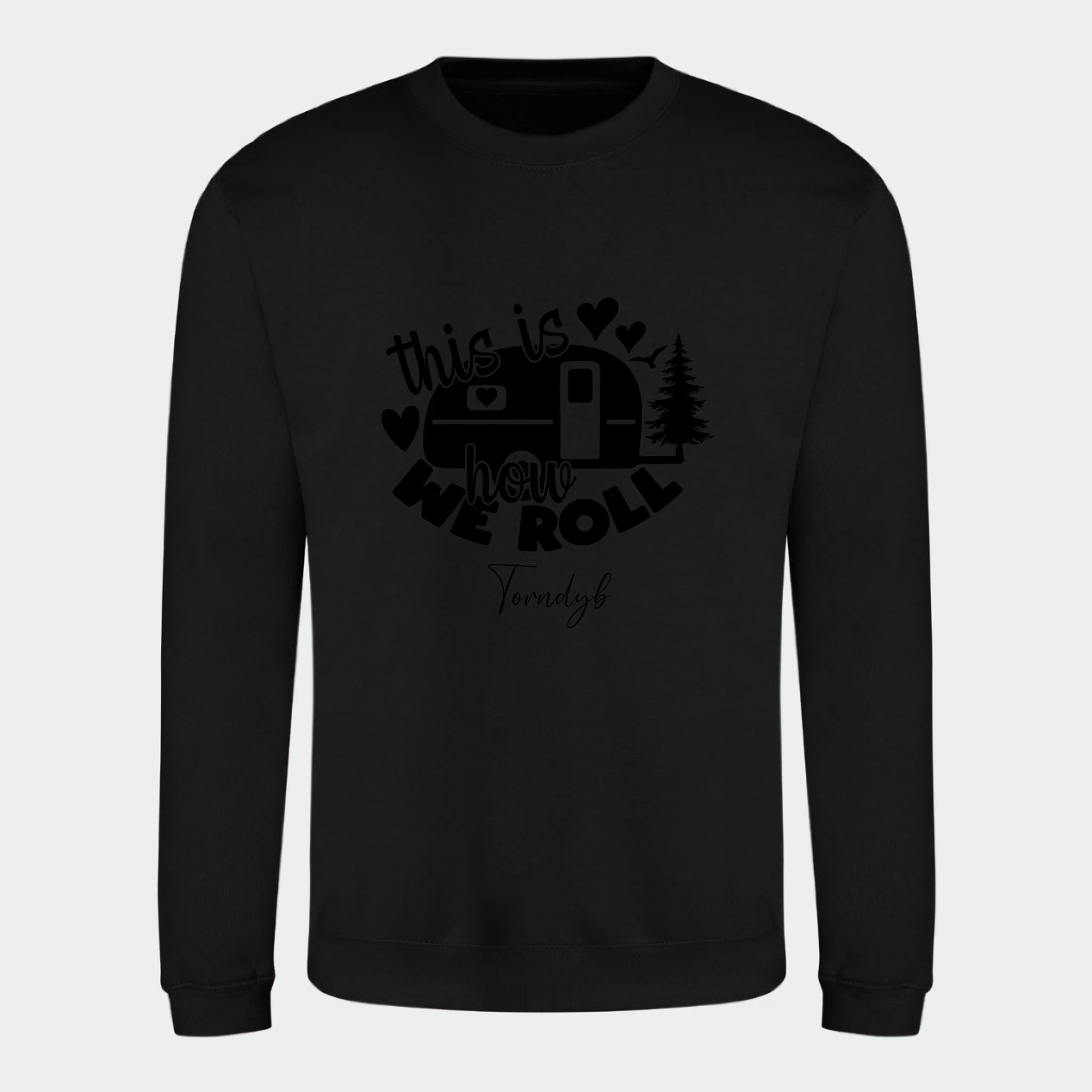 Sweatshirts Camping 2, sort, set forfra