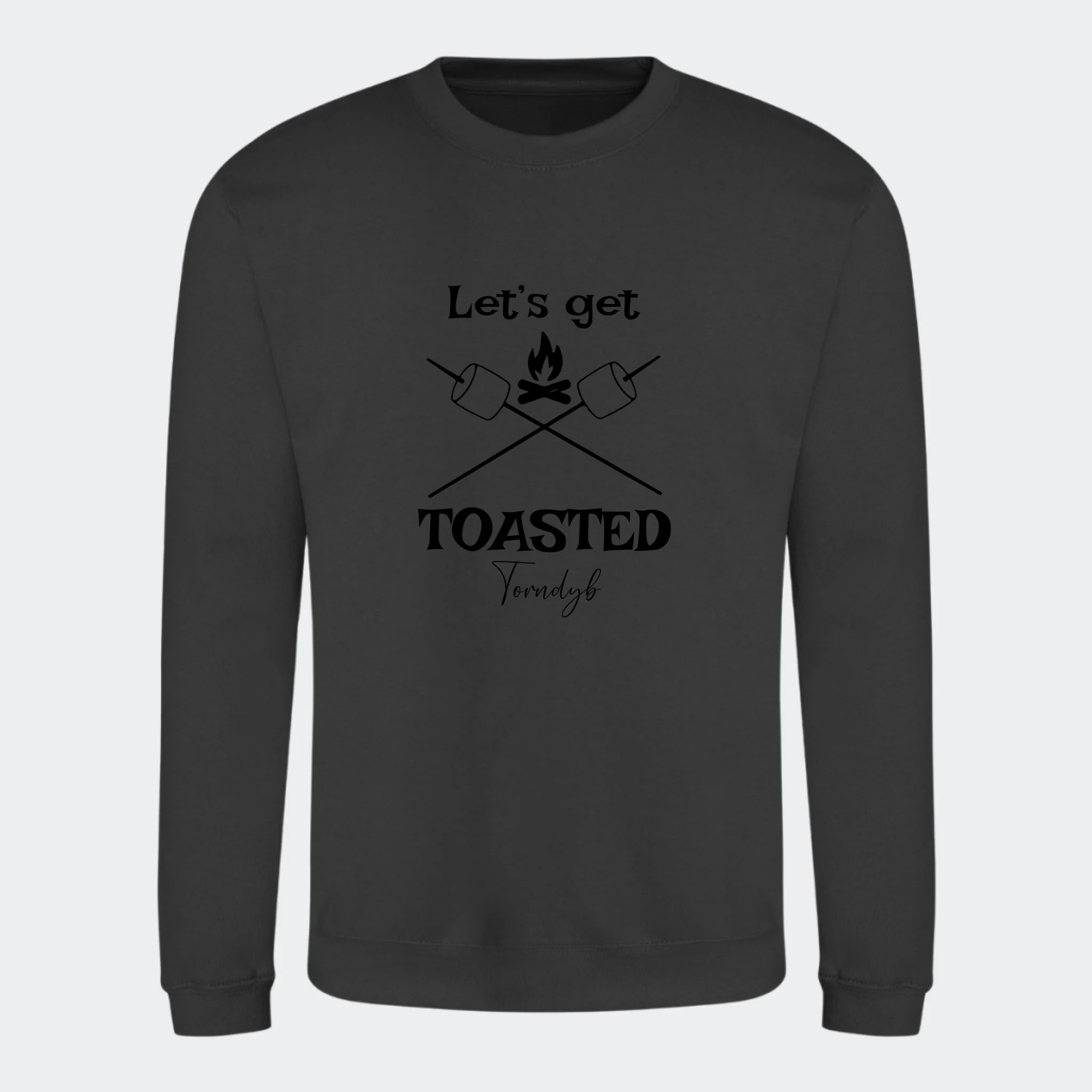 Sweatshirts camping, stormgrå, set forfra