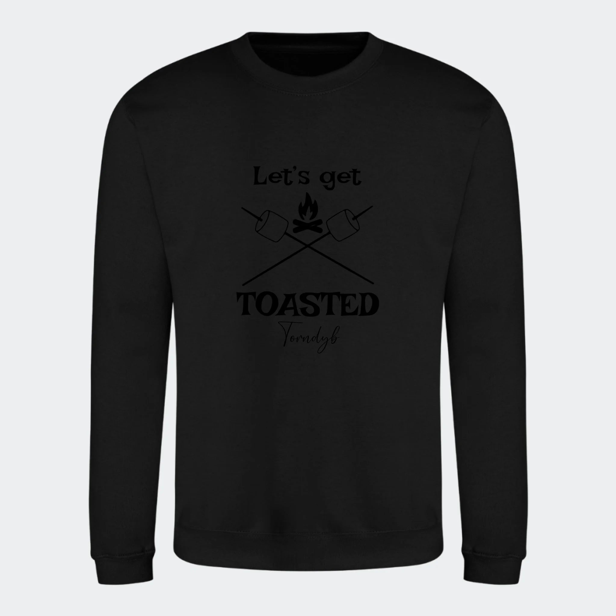 Sweatshirts camping, sort, set forfra