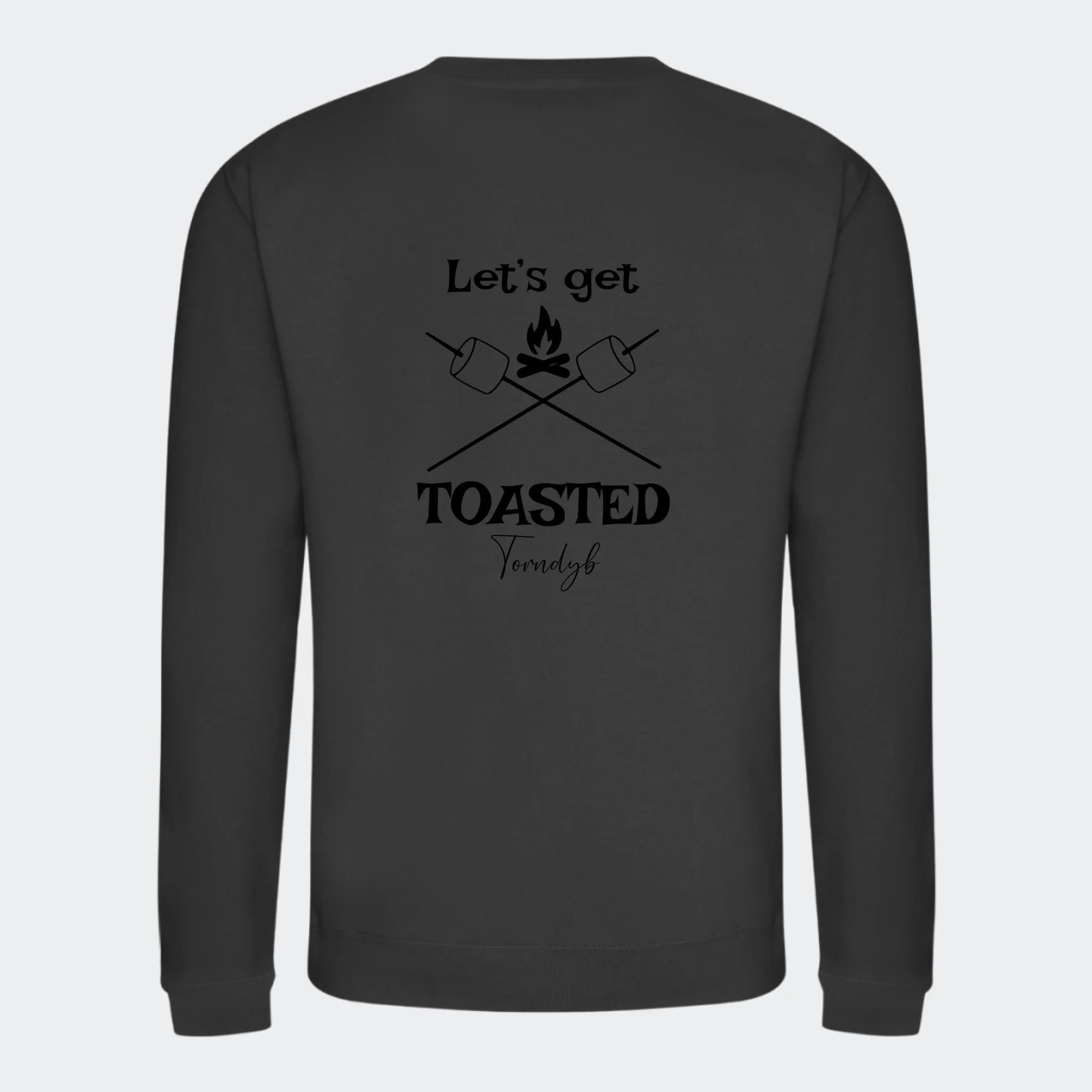 Sweatshirts camping, stormgrå, set bagfra