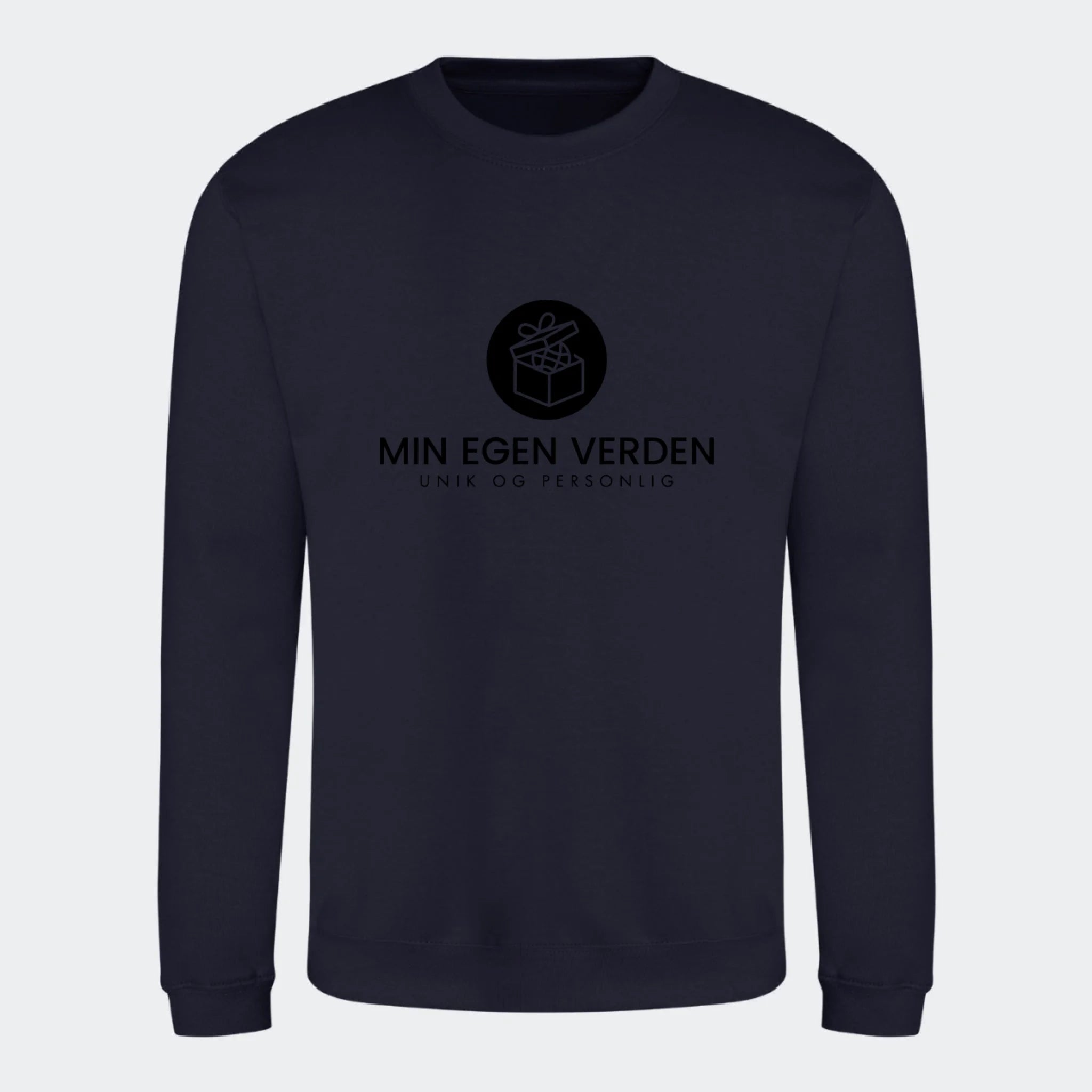 Sweat-shirt med firmalogo, mørkeblå, set forfra