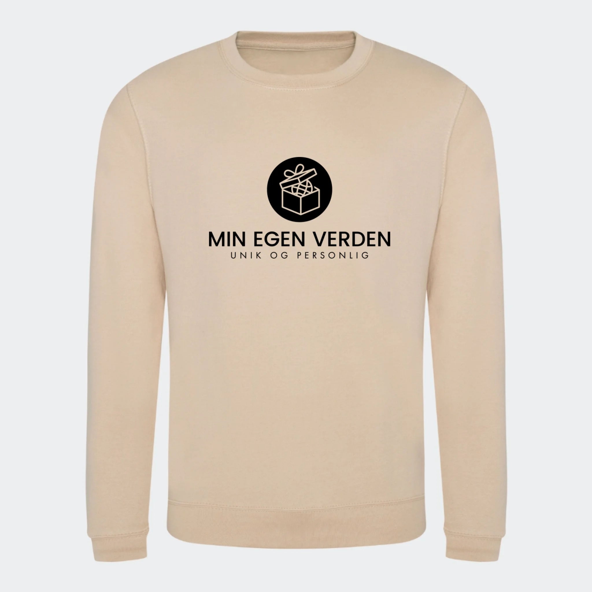 Sweat-shirt med firmalogo, nude, set forfra