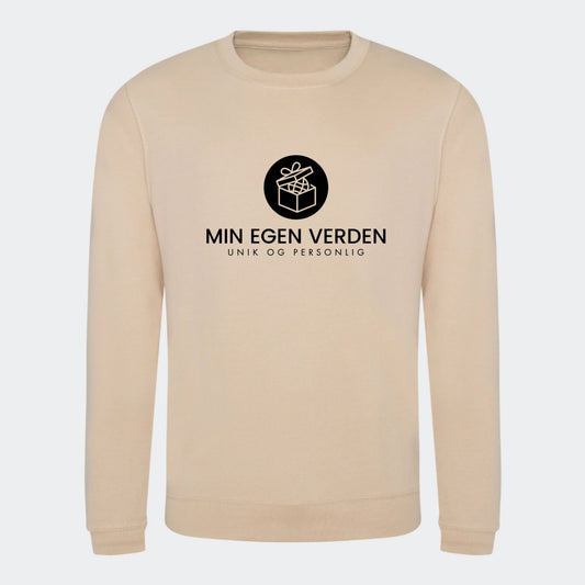 Sweat-shirt med firmalogo, nude, set forfra