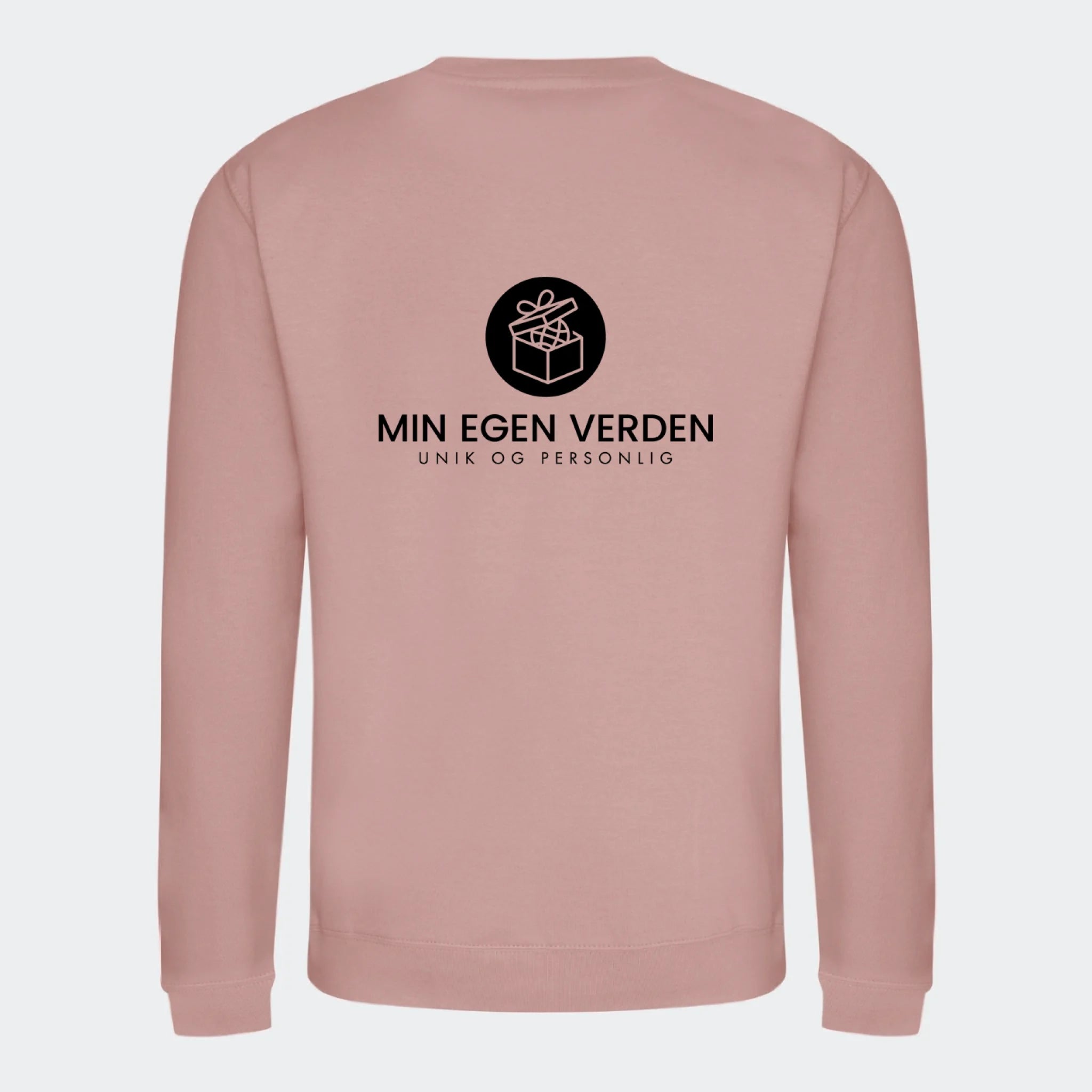 Sweat-shirt med firmalogo, støvet rosa, set bagfra