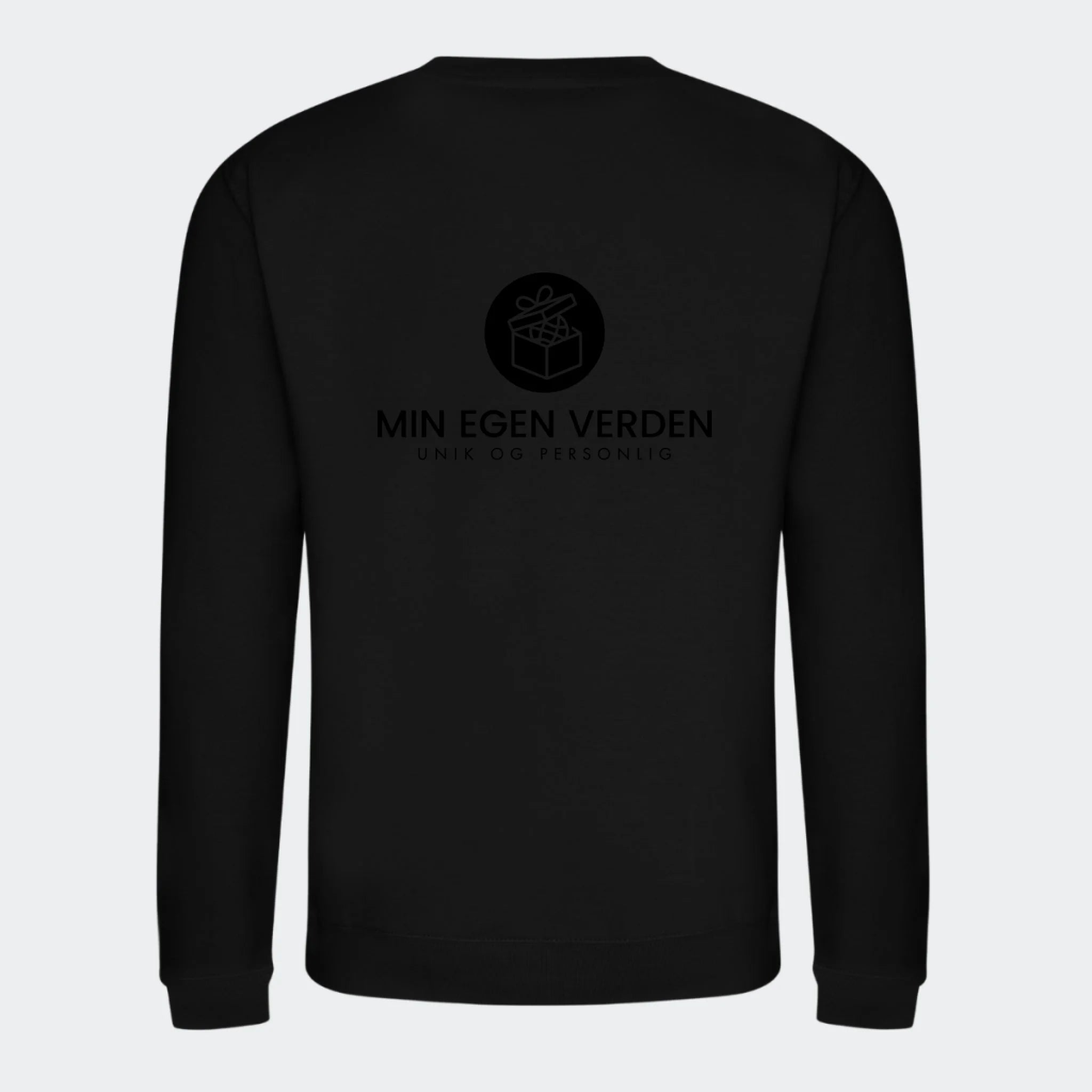 Sweat-shirt med firmalogo, sort, set bagfra