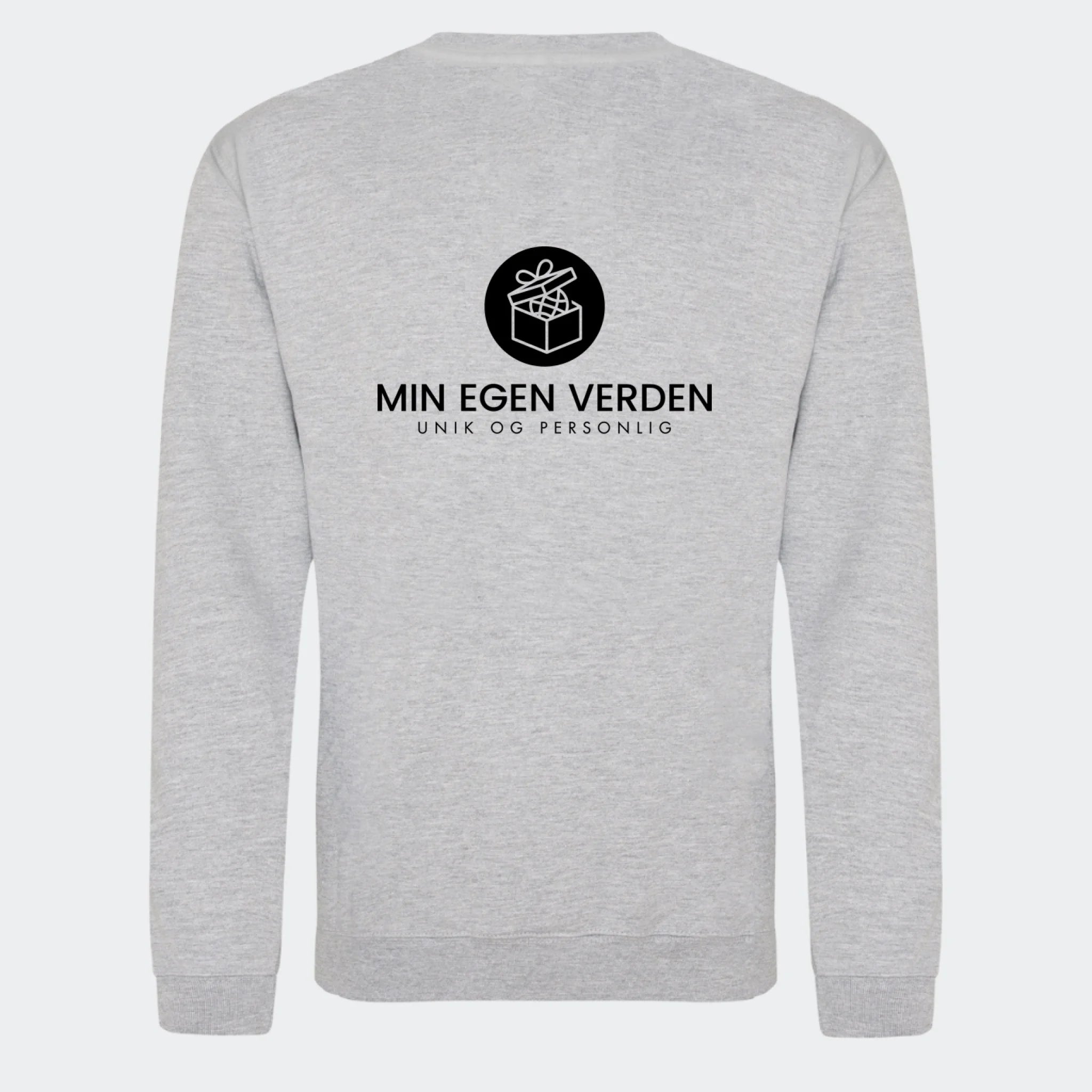 Sweat-shirt med firmalogo, meleret grå, set bagfra