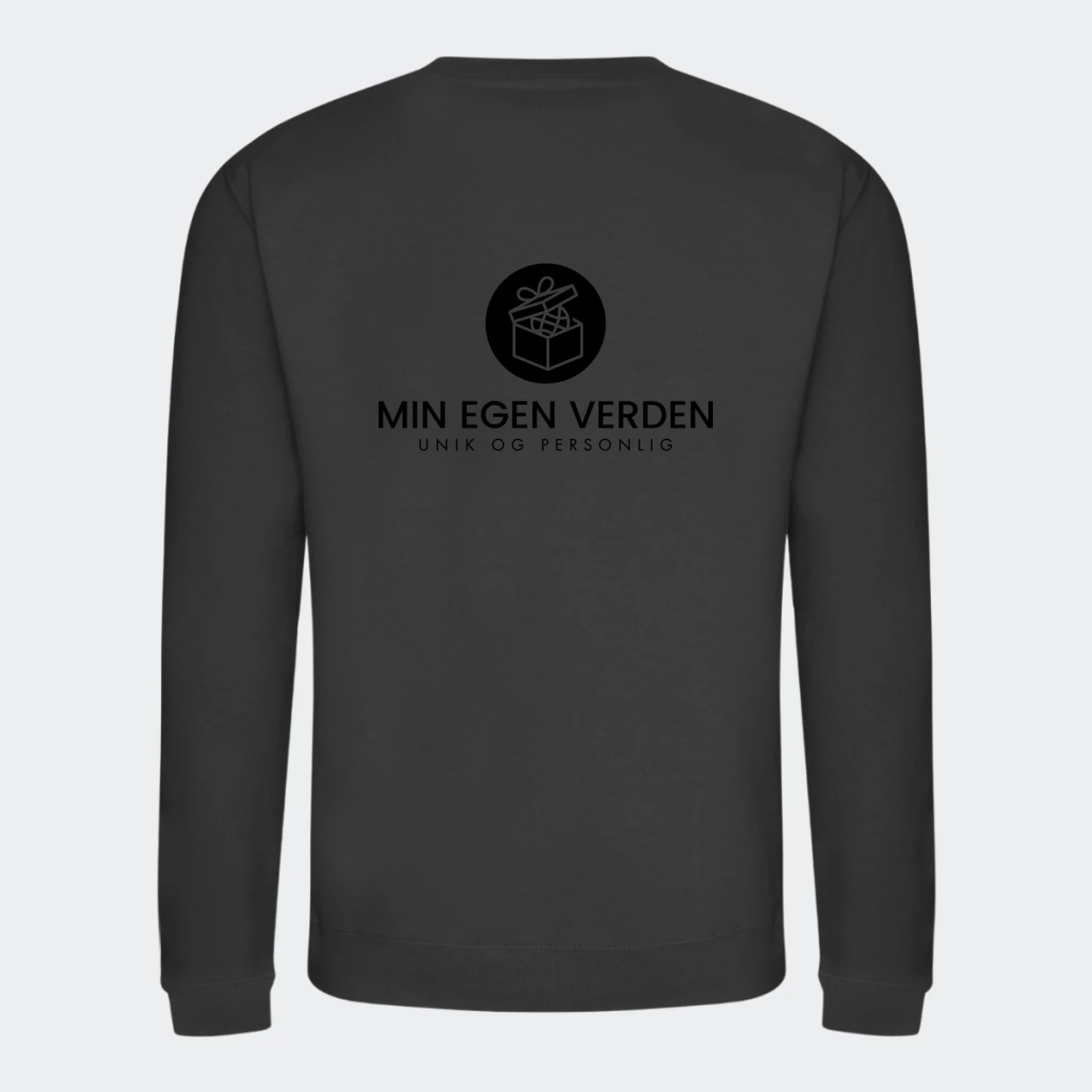 Sweat-shirt med firmalogo, stormgrå, set bagfra