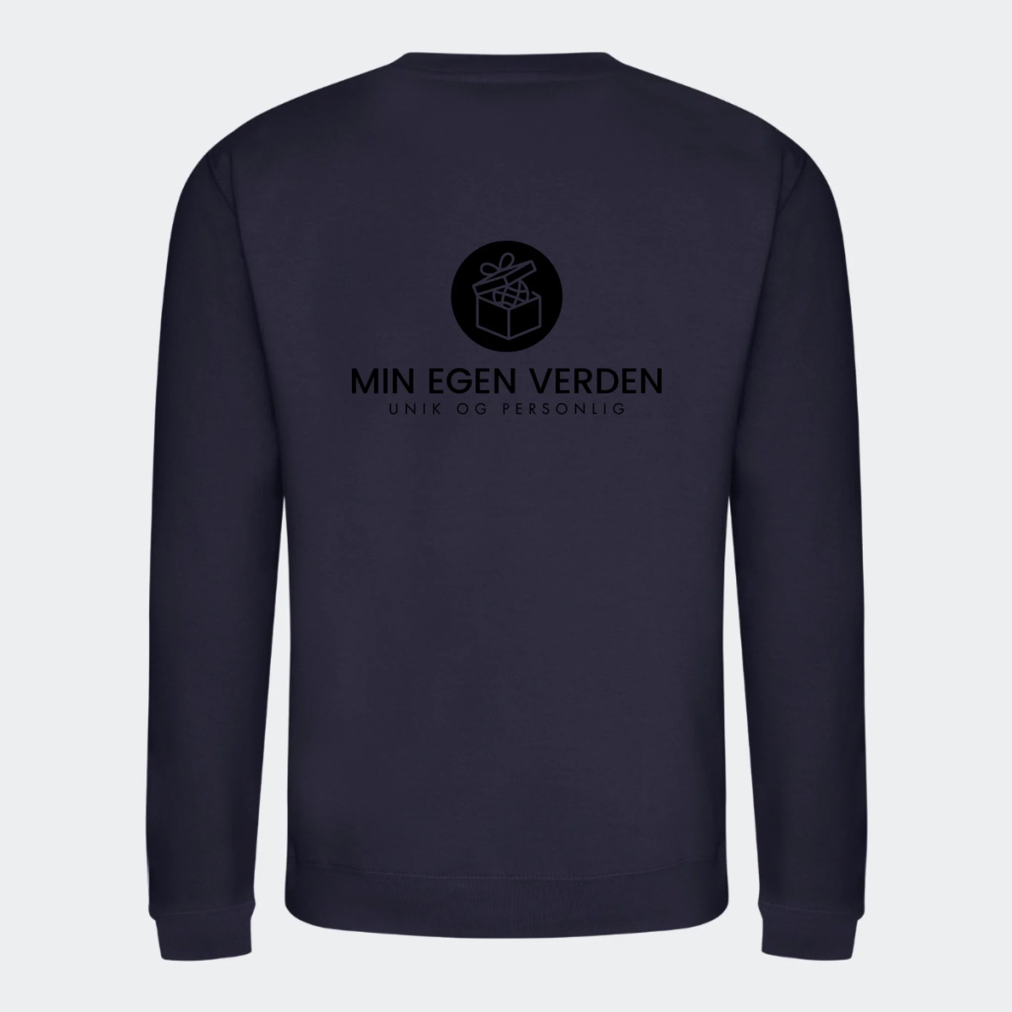 Sweat-shirt med firmalogo, mørkeblå, set bagfra