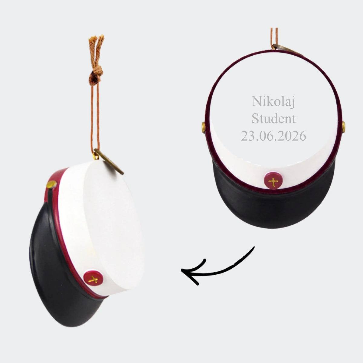 Kids By Friis Studenterhue i Rød, 4 cm i diameter