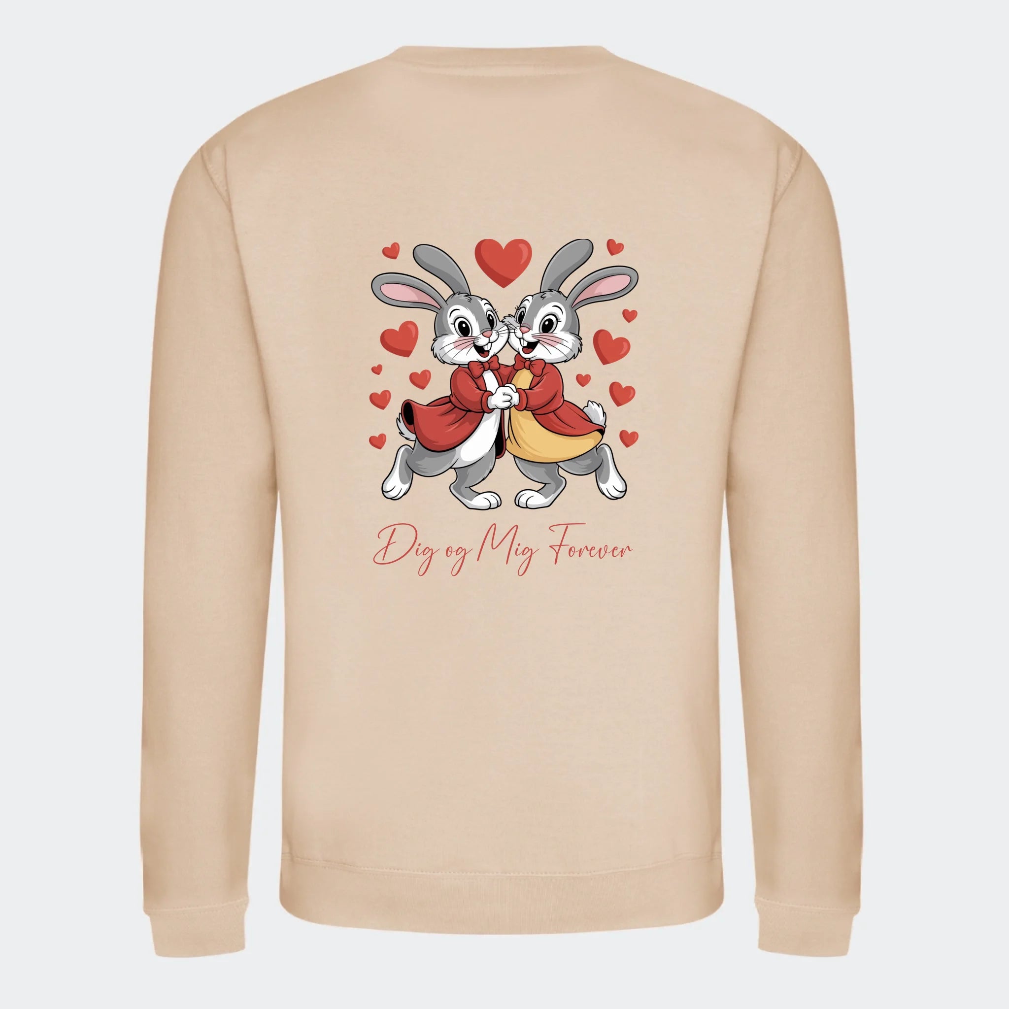 Sweatshirt voksen – Valentines, nude, set bagfra
