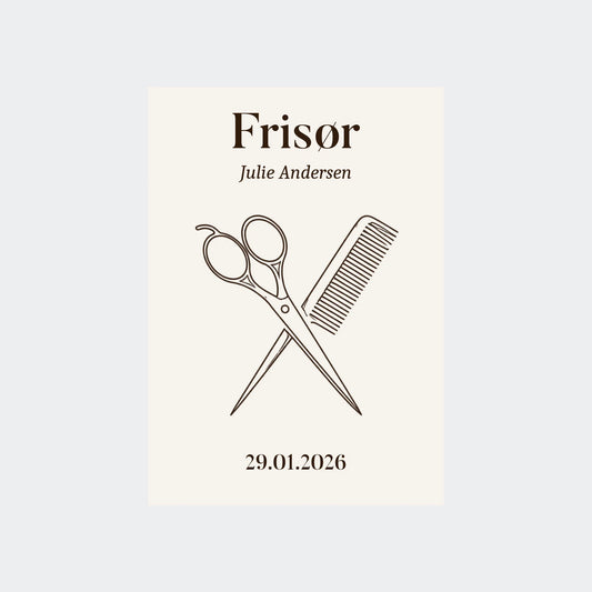 Plakat – Frisør uddannelse, Uden ramme