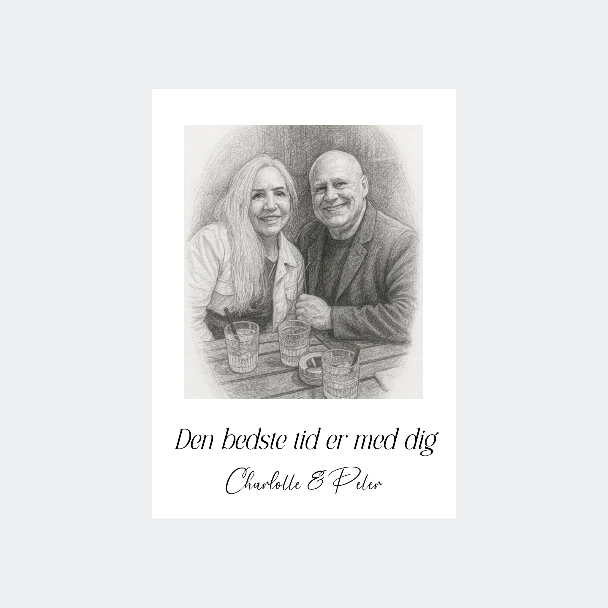 Plakat Ai genereret Pencil Draw – Upload eget billede, Uden ramme