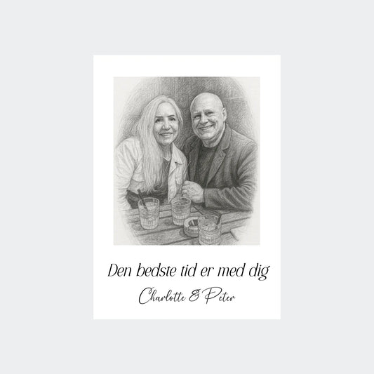 Plakat Ai genereret Pencil Draw – Upload eget billede, Uden ramme