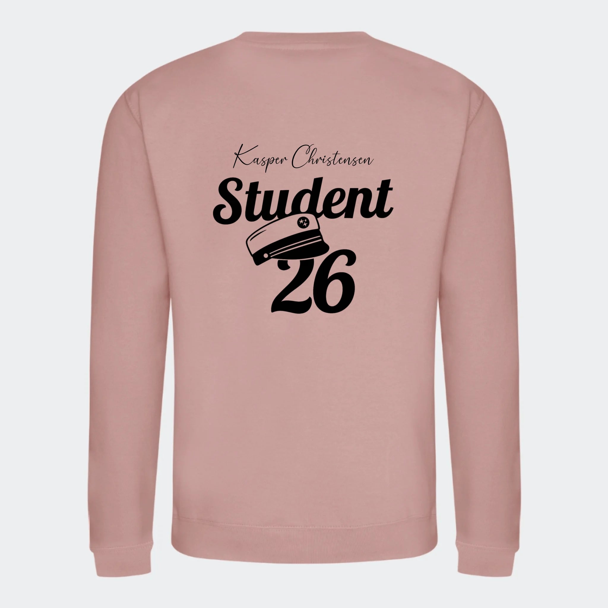 Student 26- Sweatshirt, støvet rosa, set bagfra