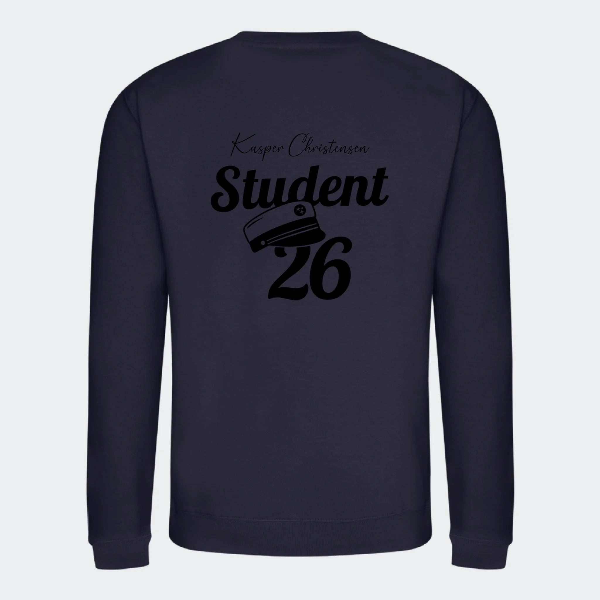 Student 26- Sweatshirt, mørkeblå, set bagfra