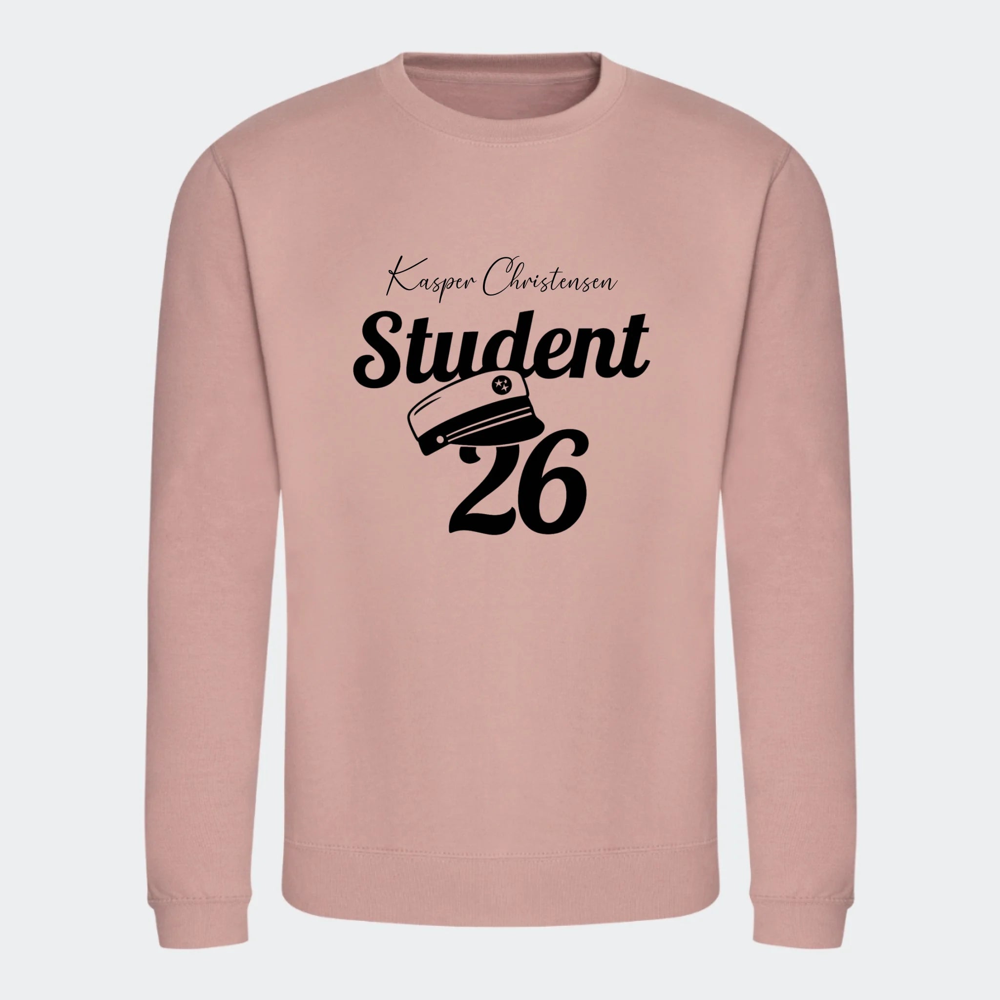 Student 26- Sweatshirt, støvet rosa, set forfra