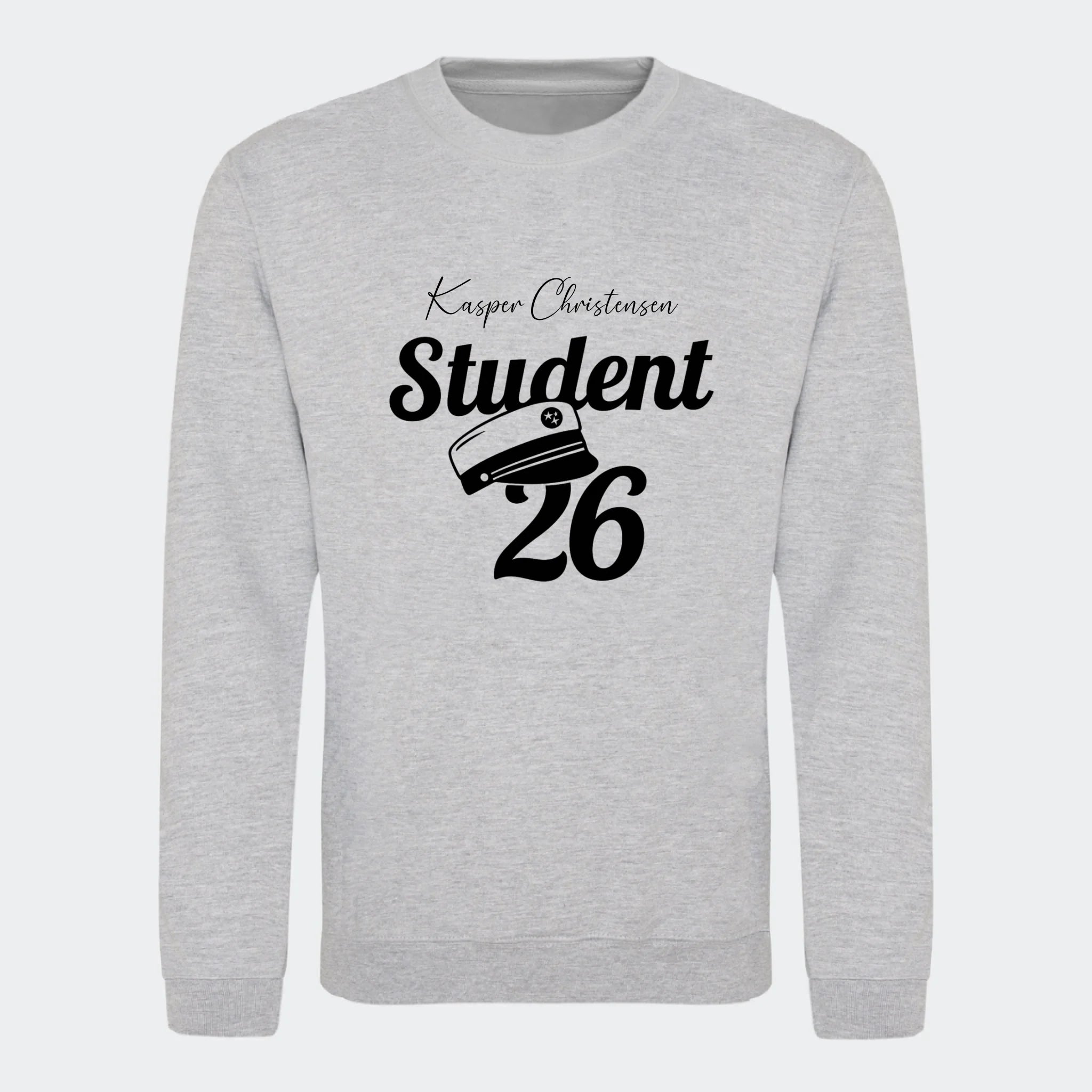 Student 26- Sweatshirt, meleret grå, set forfra