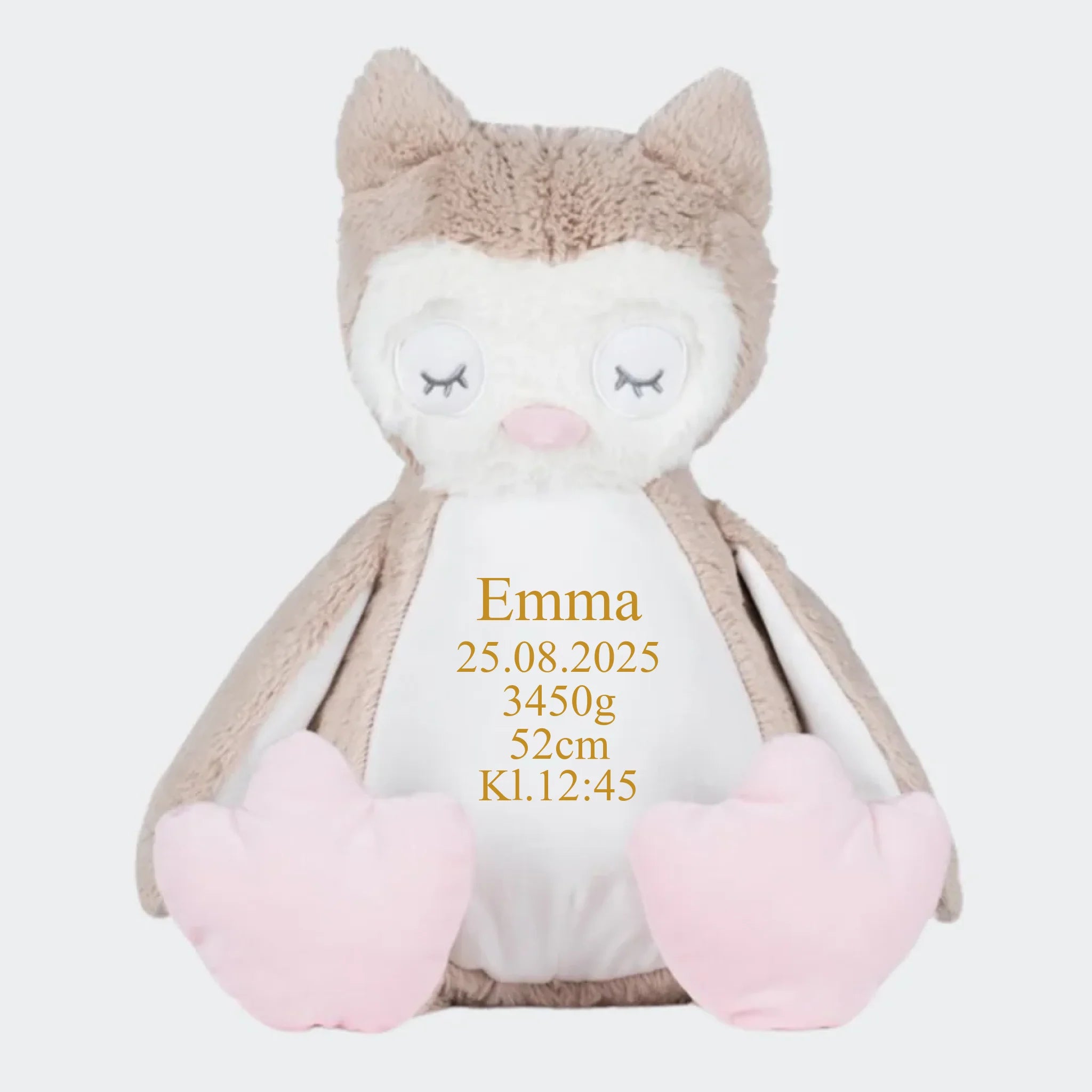 Ugle bamse med broderi