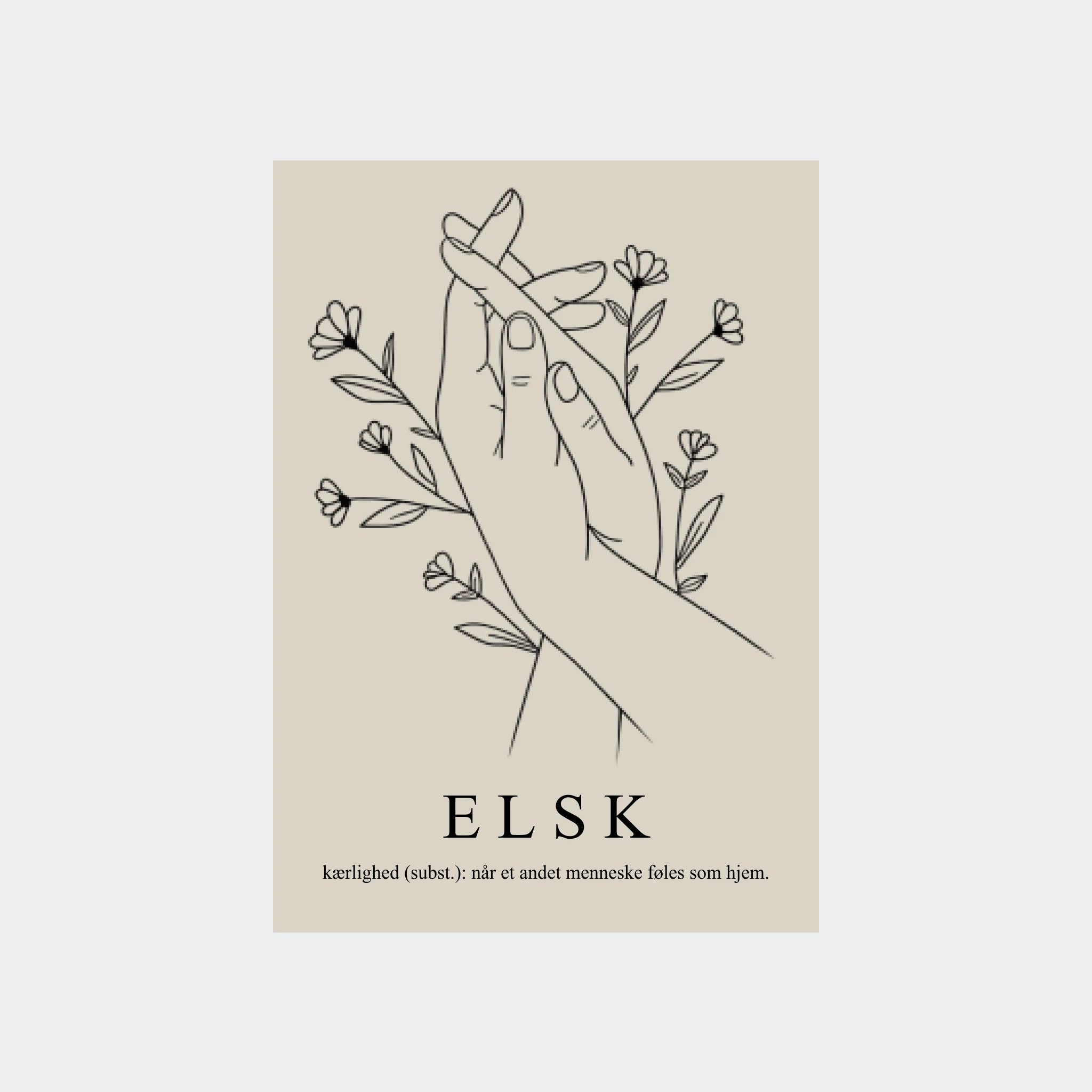 Plakat – Hånd i hånd, Uden ramme