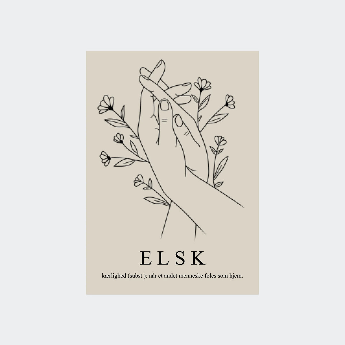 Plakat – Hånd i hånd, Uden ramme