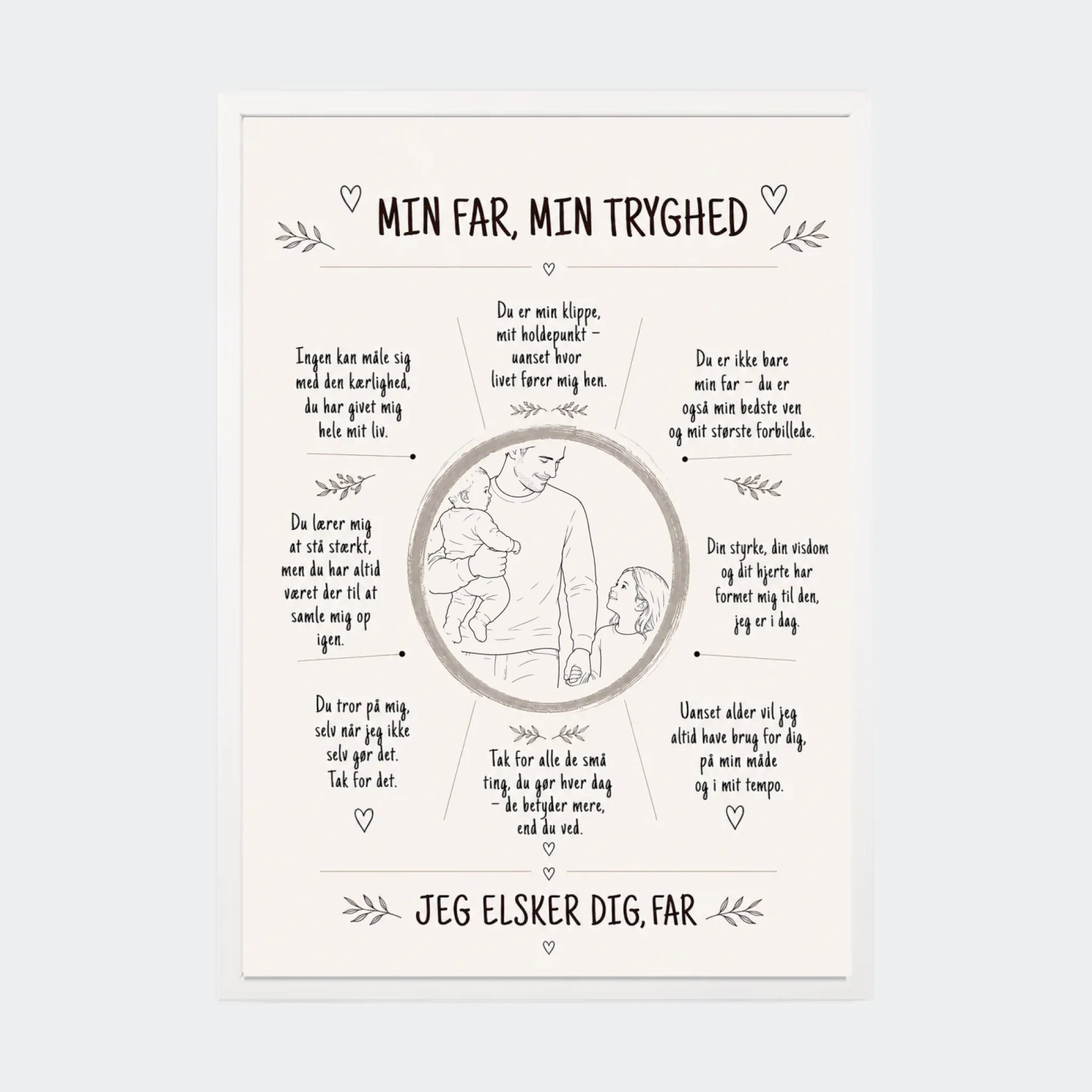 fars dag, A3-plakat med hvid ramme
