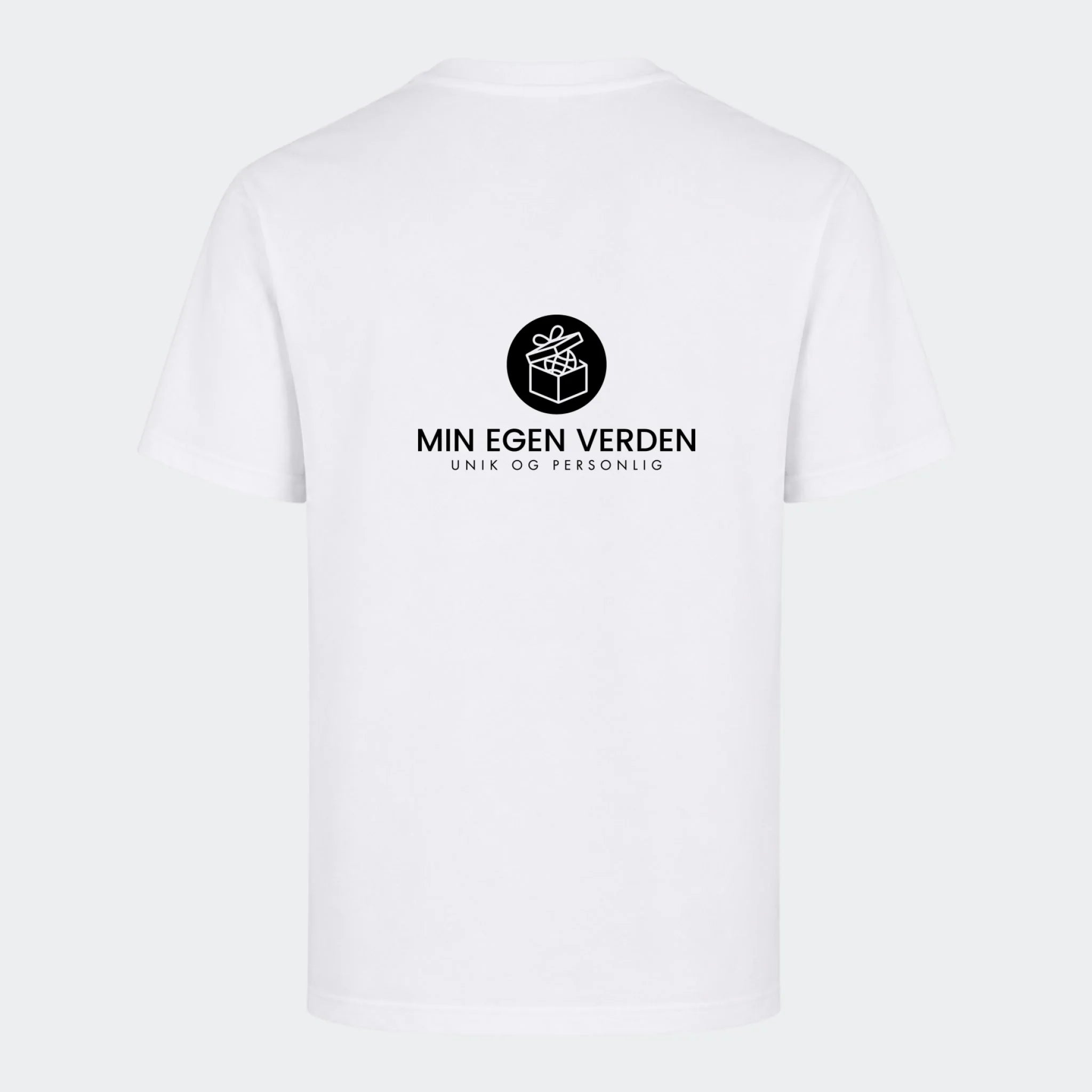 T-shirt med firma logo, hvid, set bagfra