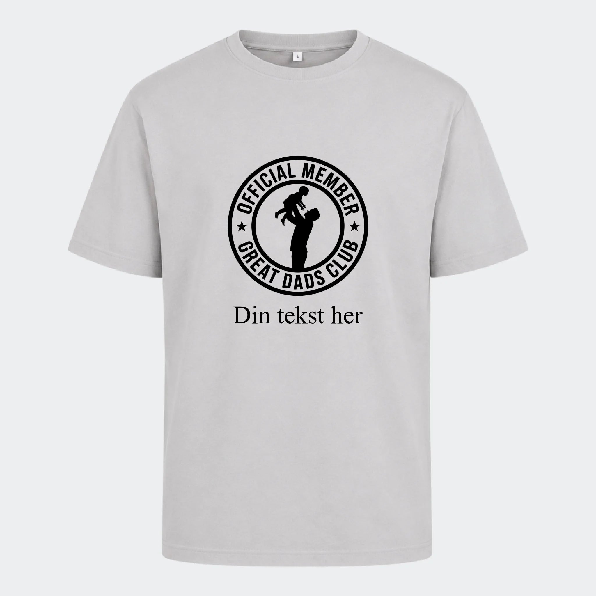 T-shirt- Fars T-shirt, lysegrå, set forfra