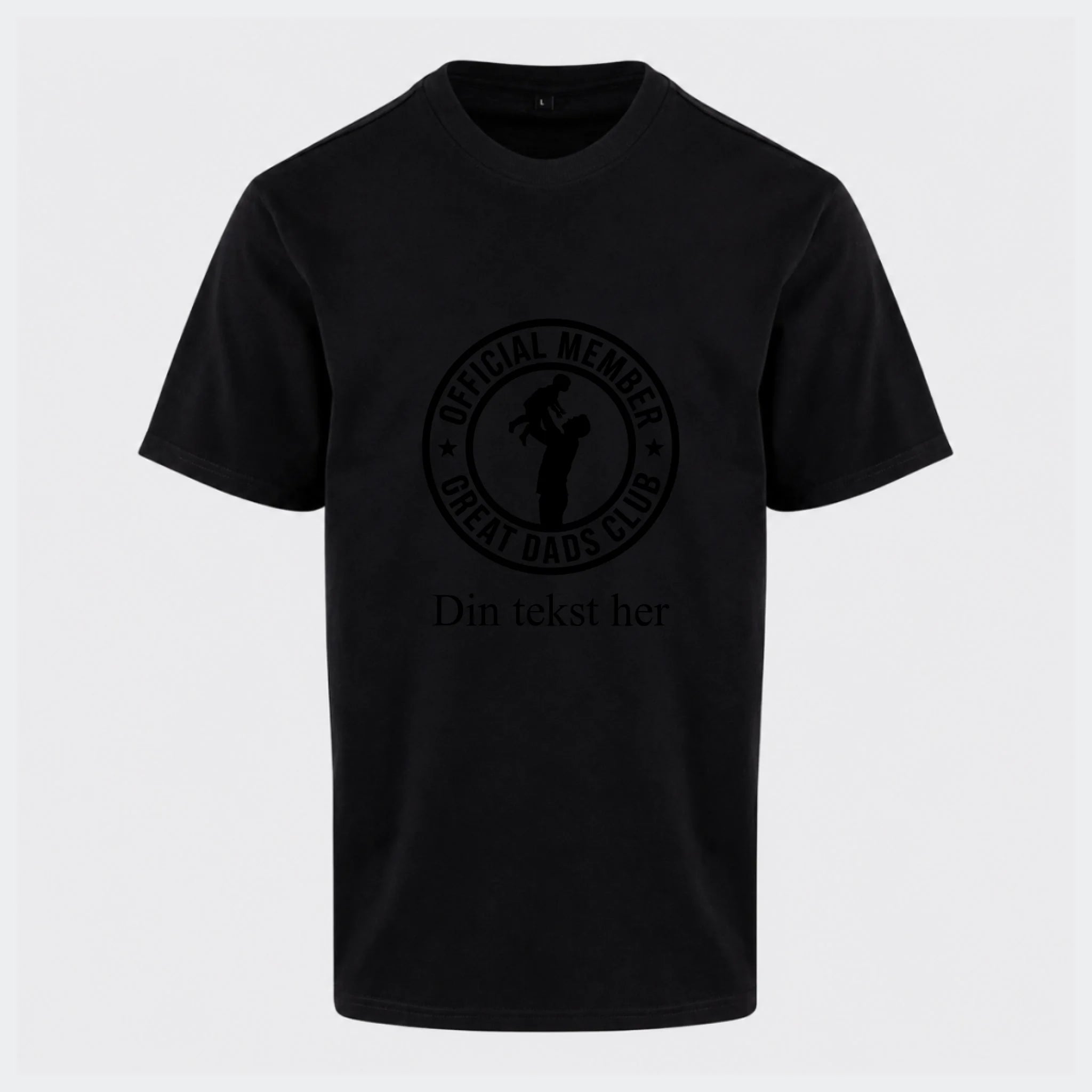 T-shirt- Fars T-shirt, sort, set forfra