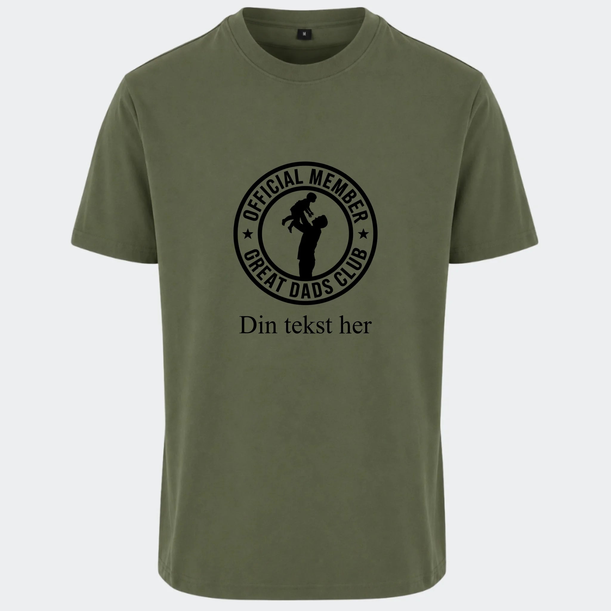 T-shirt- Fars T-shirt, oliven, set forfra