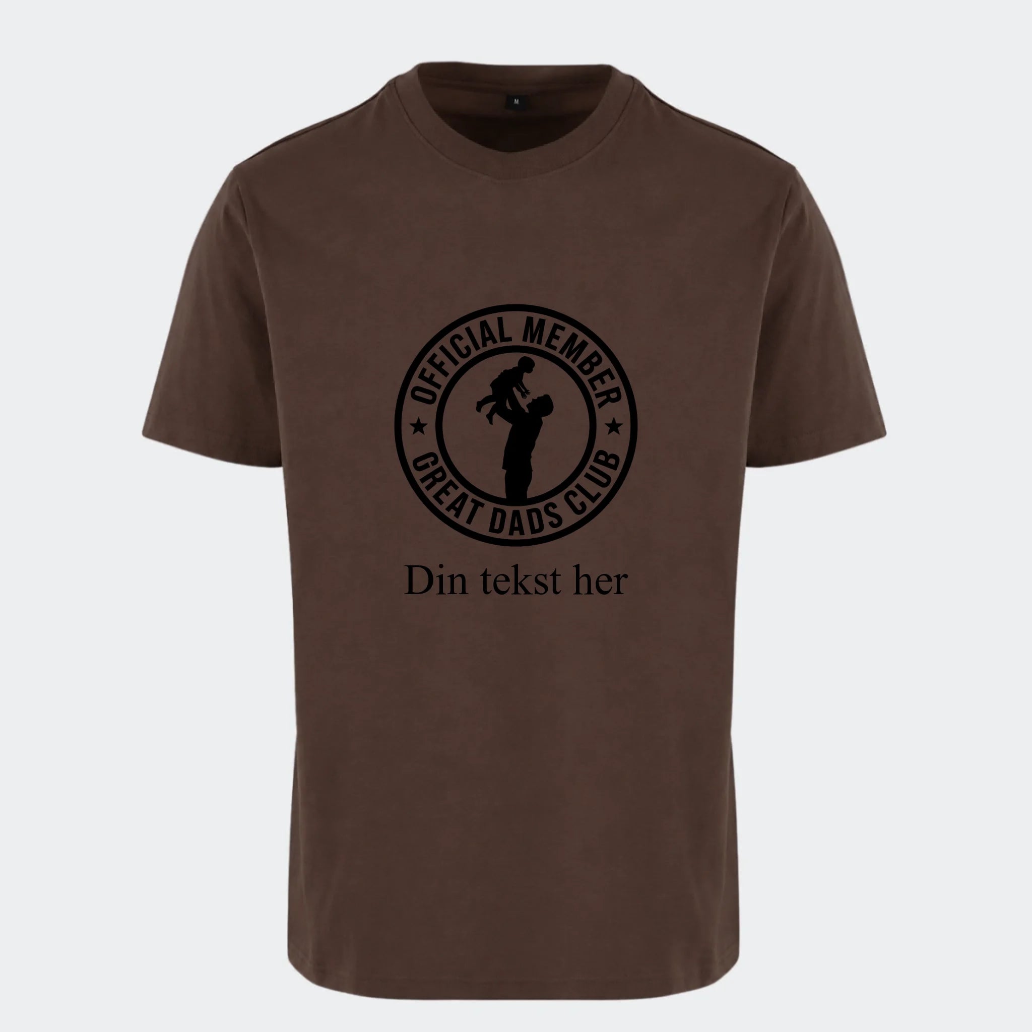 T-shirt- Fars T-shirt, chokoladebrun, set forfra