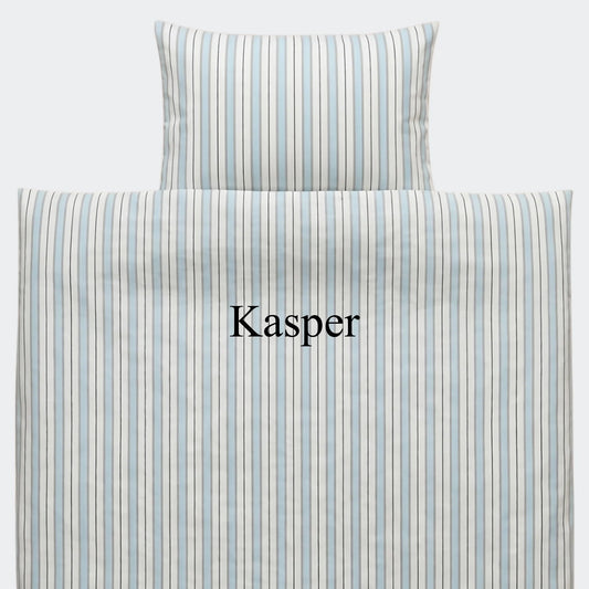 By Mats – Baby sengetøj Sky Blue Stripe, 70x100 40x45 cm