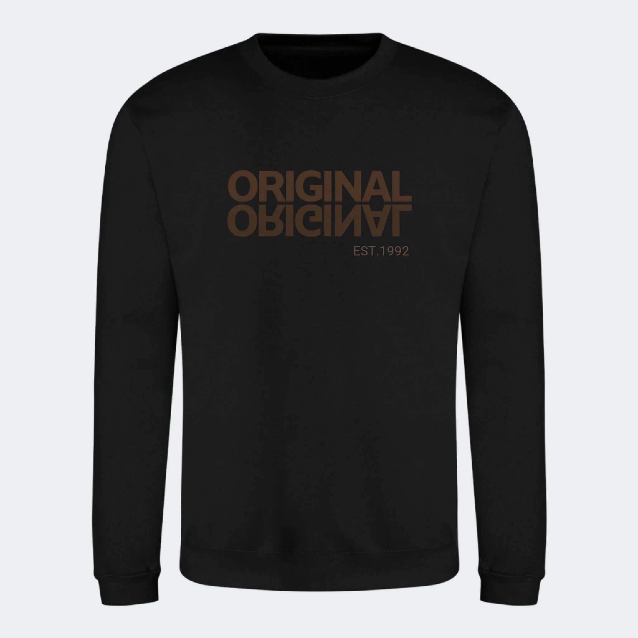 Sweatshirt til voksen – Original EST, sort, set forfra