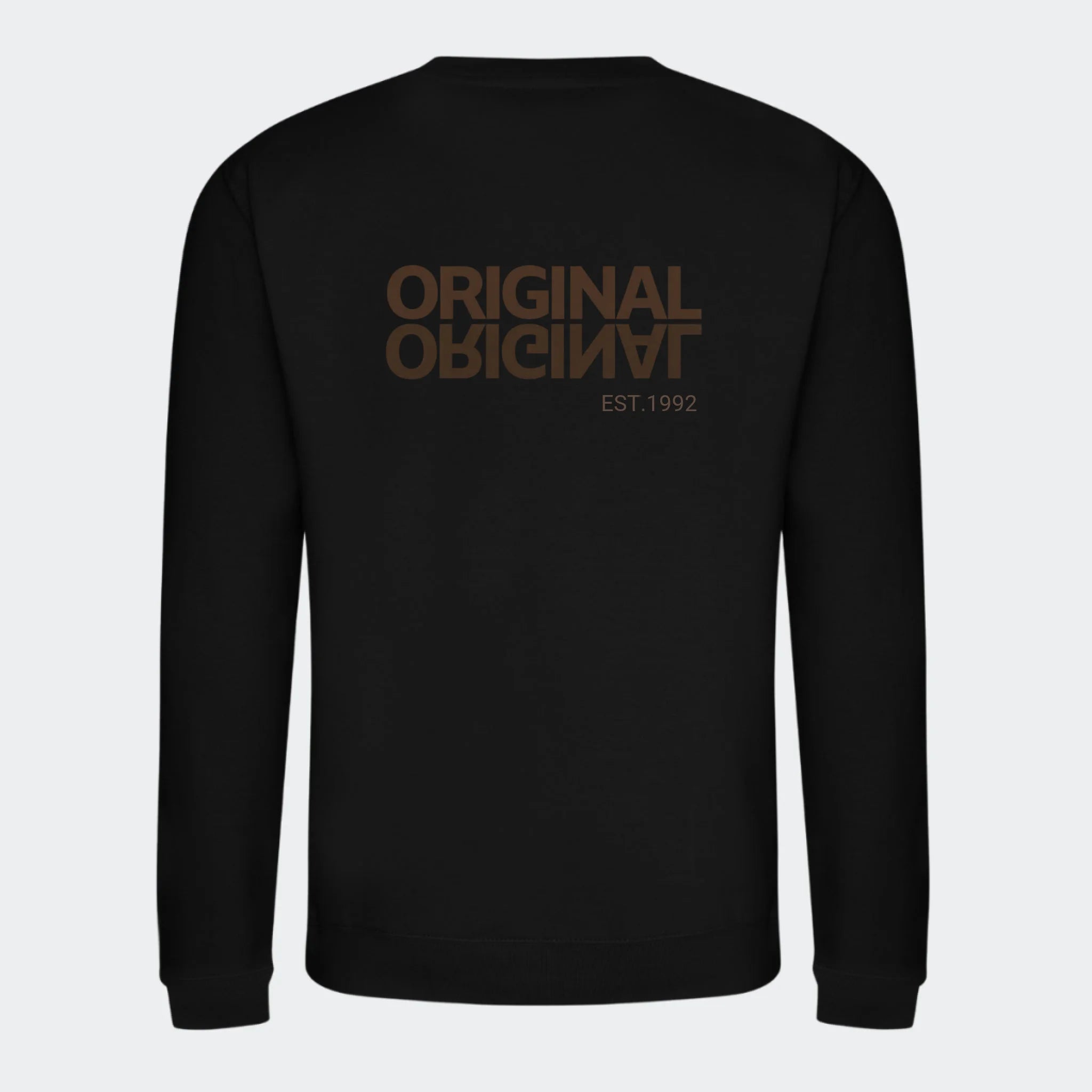 Sweatshirt til voksen – Original EST, sort, set bagfra