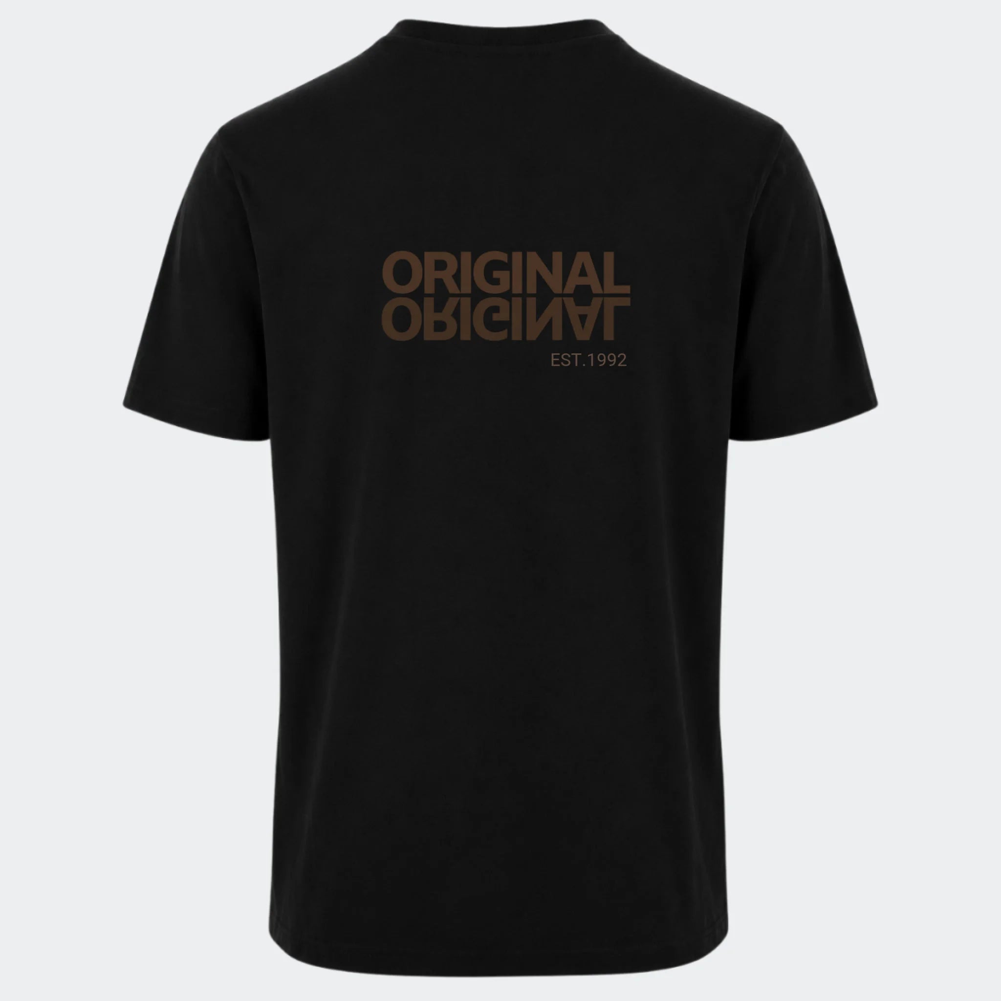 T-shirt til voksen – Original EST, sort, set bagfra