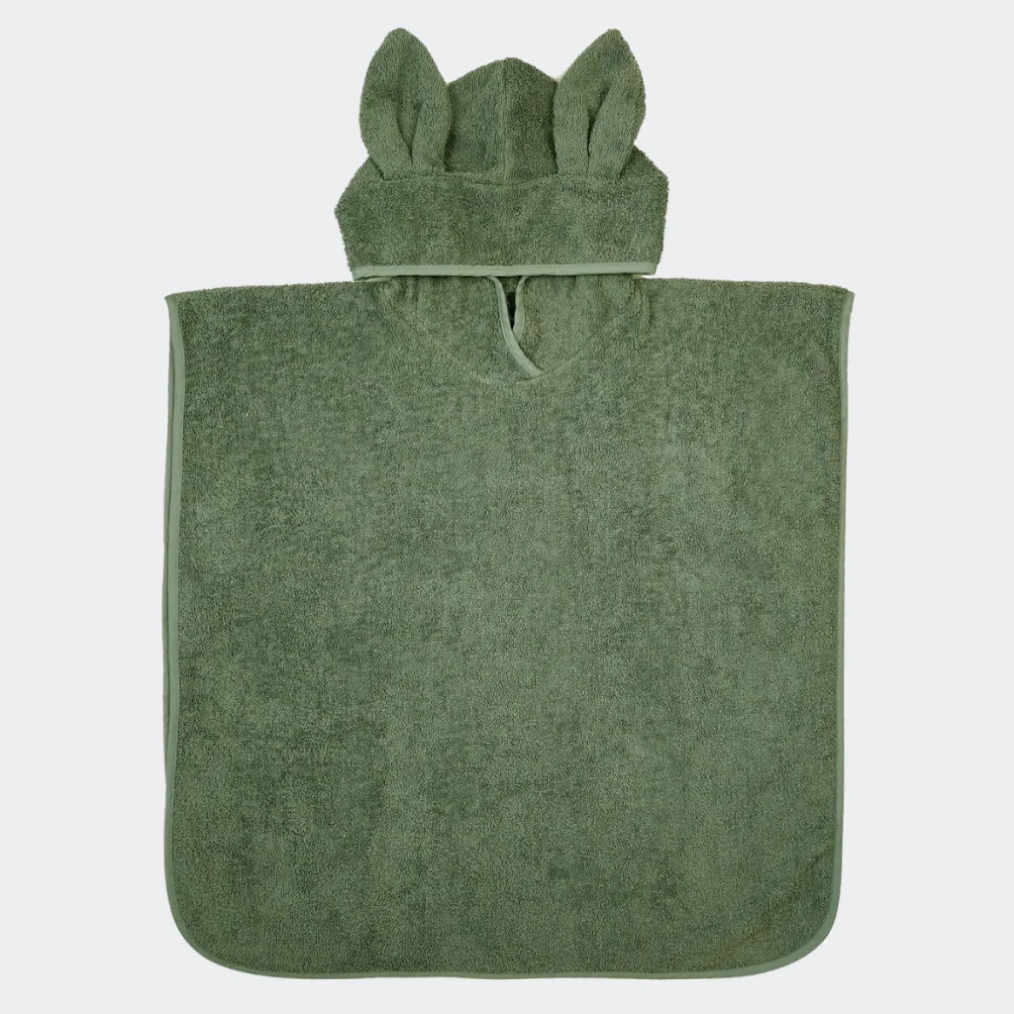 Økologisk Badeponcho Kanin – Grøn