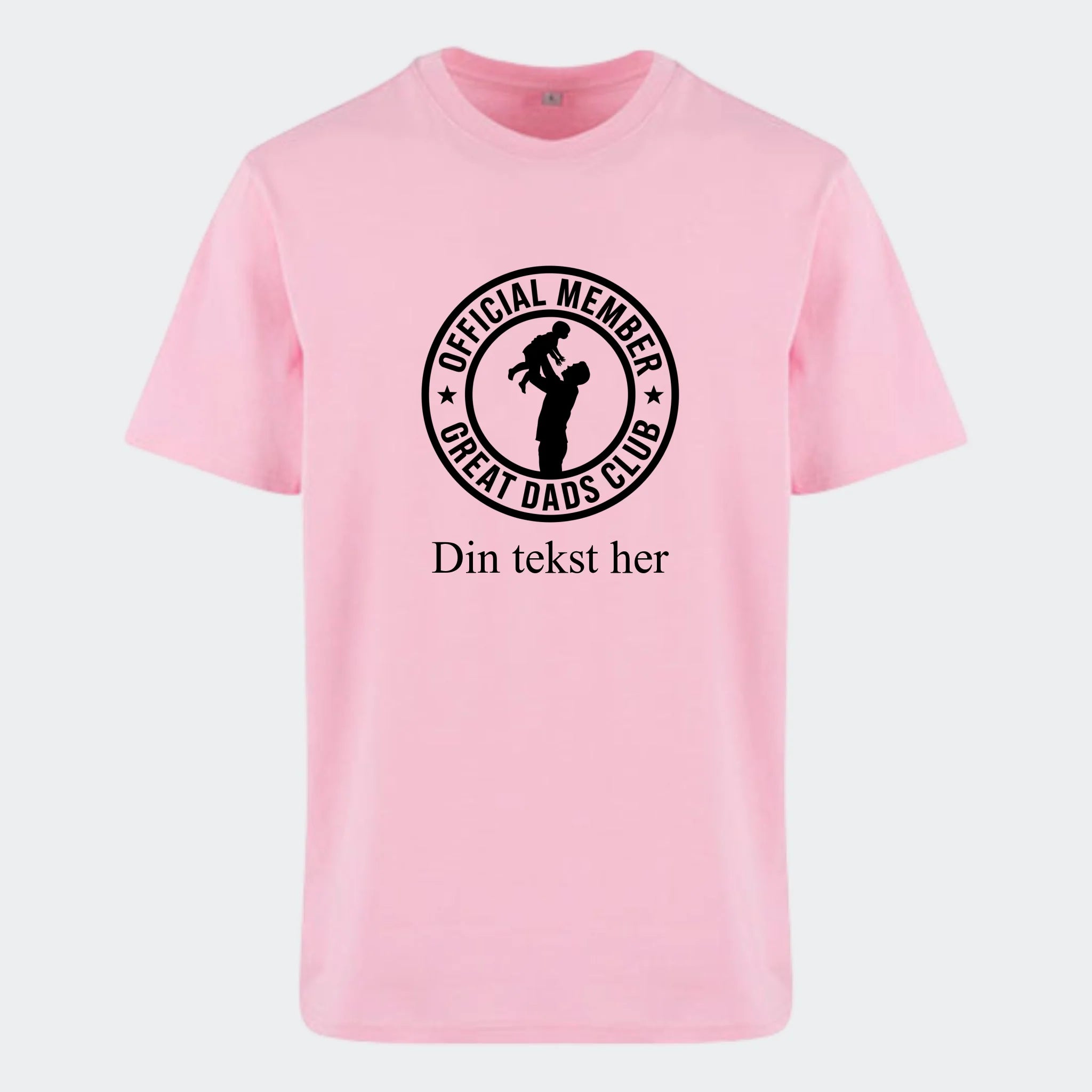 T-shirt- Fars T-shirt, lyserød, set forfra