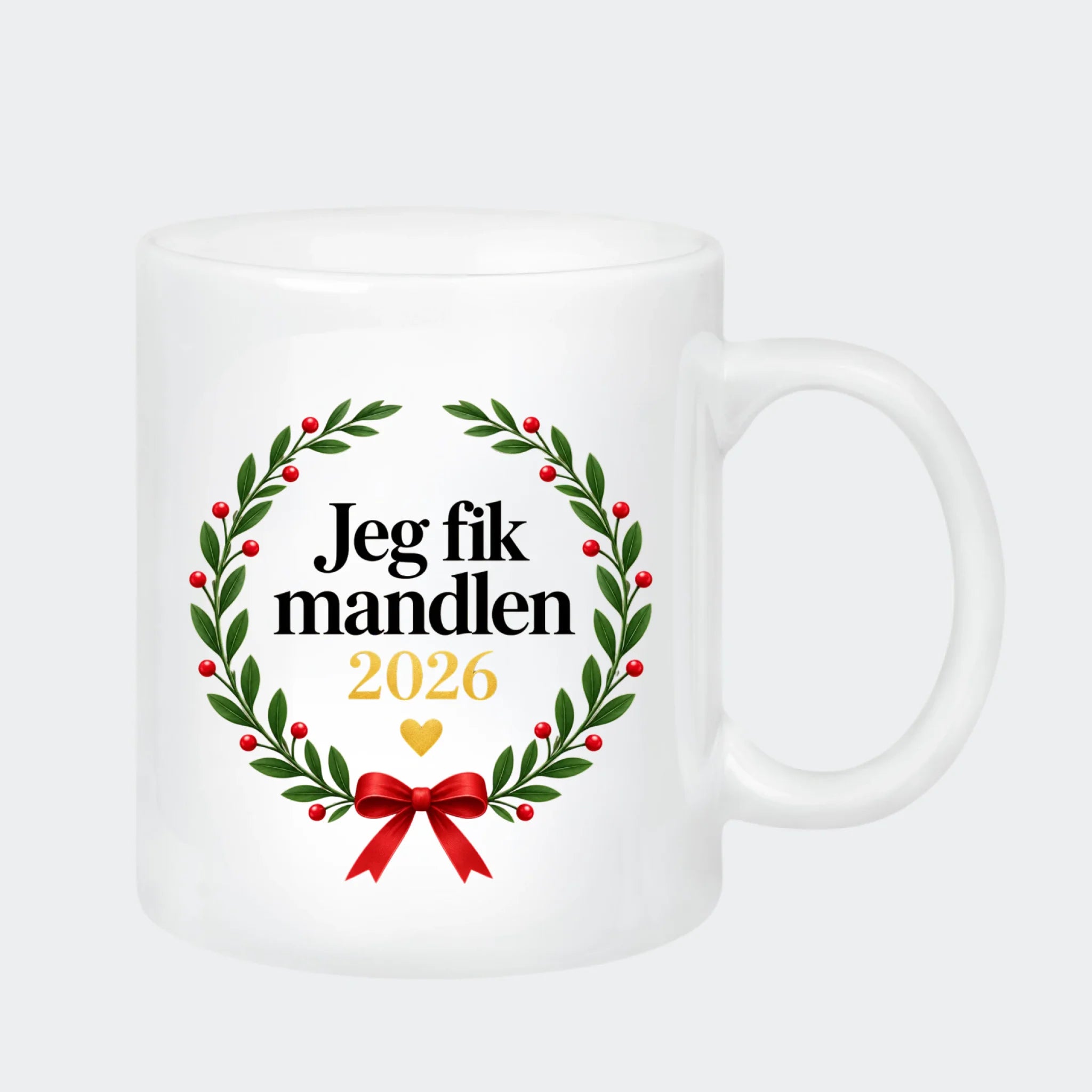 Keramikkrus – Mandelgave, design 4, hvid, 330 ml
