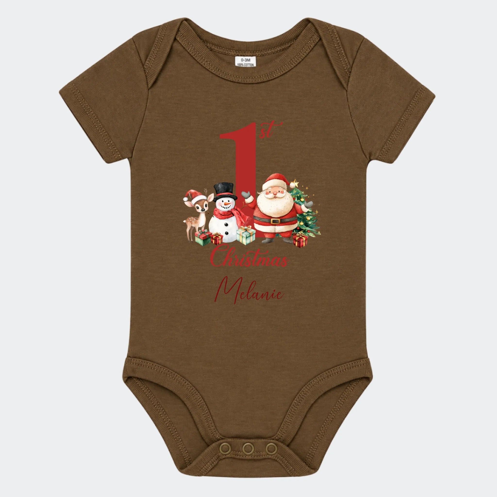 Julebody – My First Christmas – Rød, camouflagegrøn