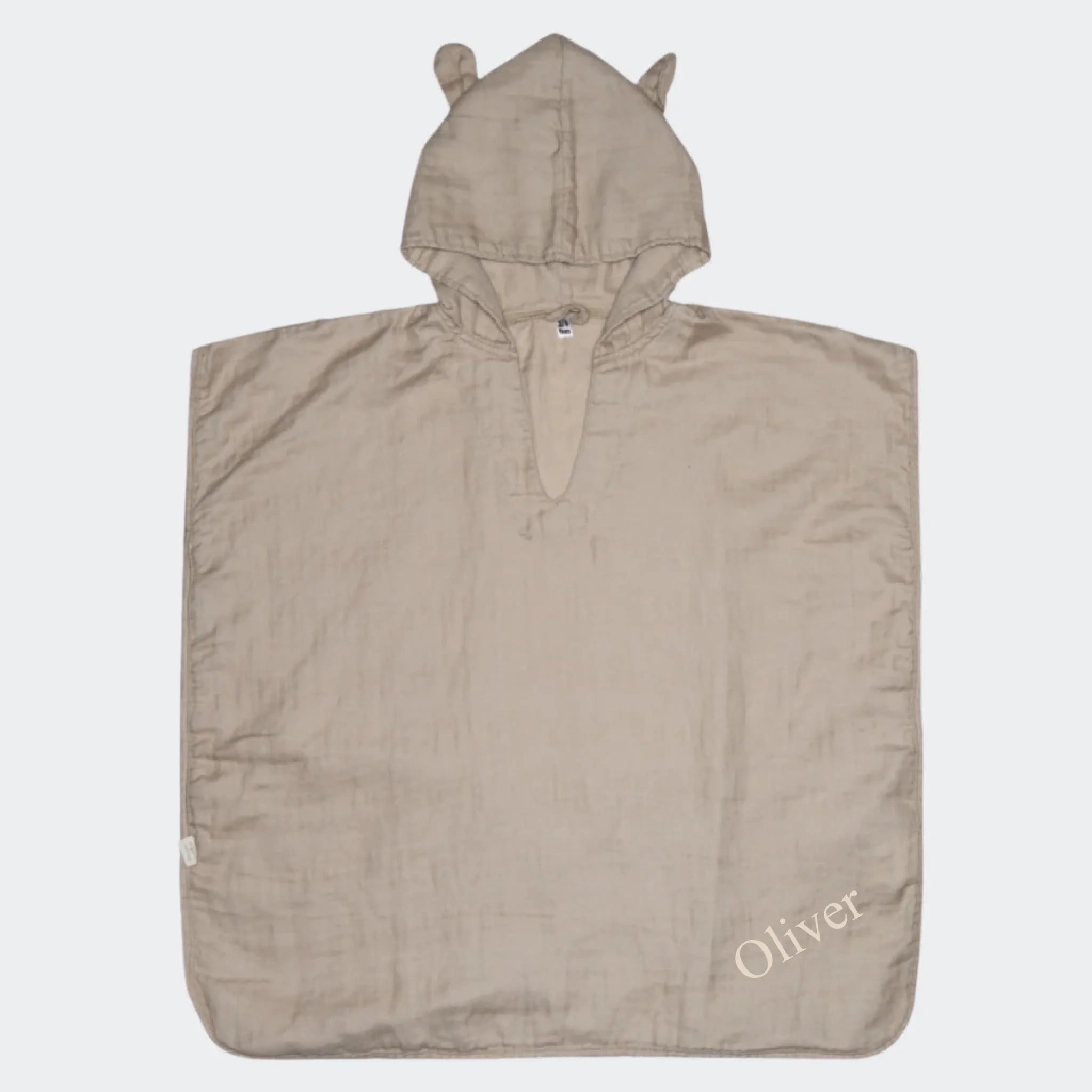 Flor musselin poncho 1/2 år, Natural, 50 x 50 cm