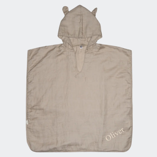 Flor musselin poncho 1/2 år, Natural, 50 x 50 cm