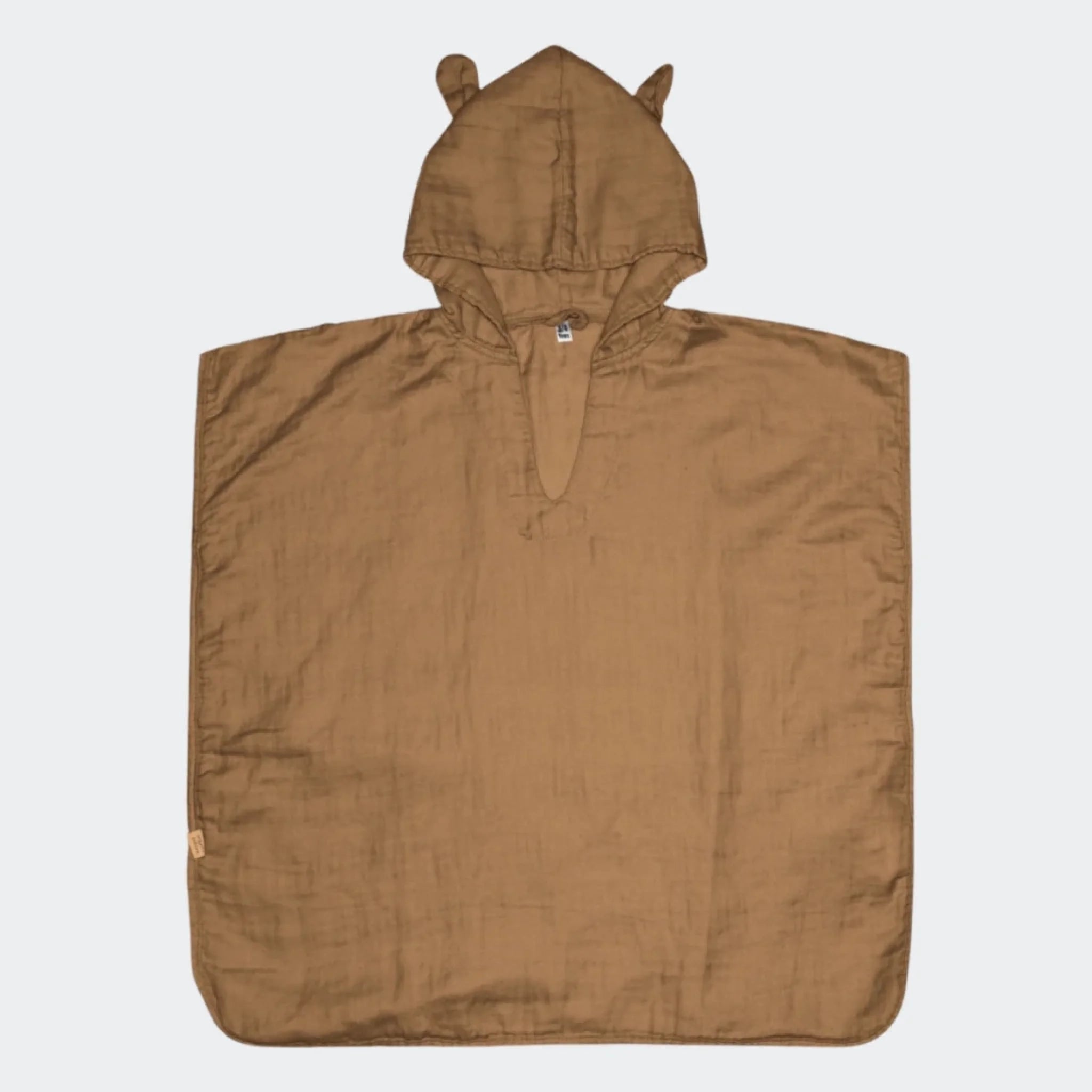 Flor musselin poncho 1/2 år, Iced coffee, 50 x 50 cm