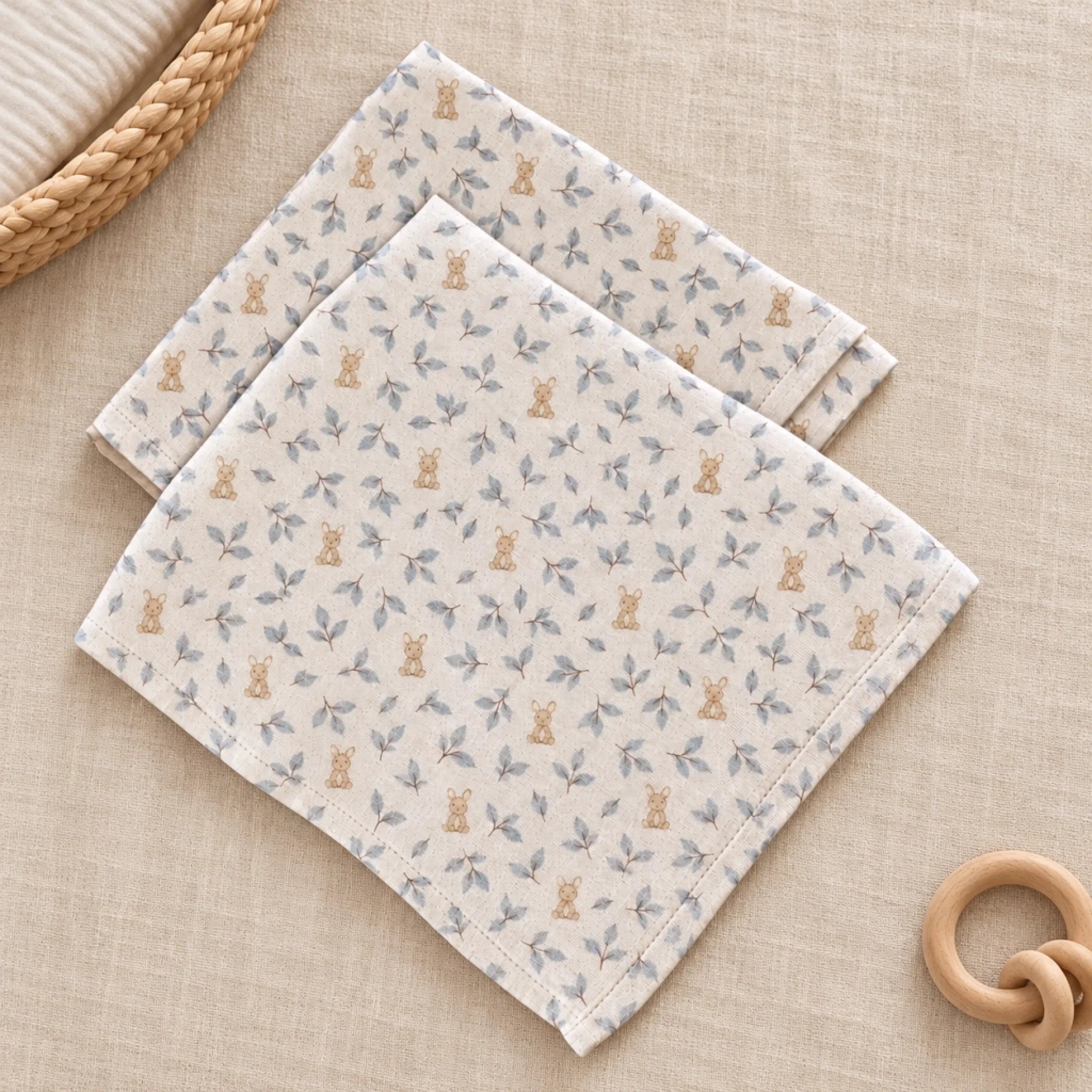 Nordisk babyfladlay med muslinklude-4