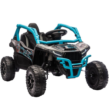 KAWASAKI TERYX KRX 1000 – 12V Elektrisk UTV til Børn | Fjernbetjening, LED & Musik