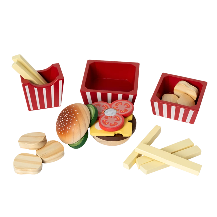 Legemad Burgersæt med burger, kylling og pommes frites