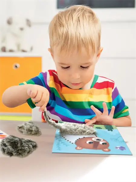 Snøring Garn kreativitetskit med uld og dyreskind til børns fingerfærdighedsudvikling