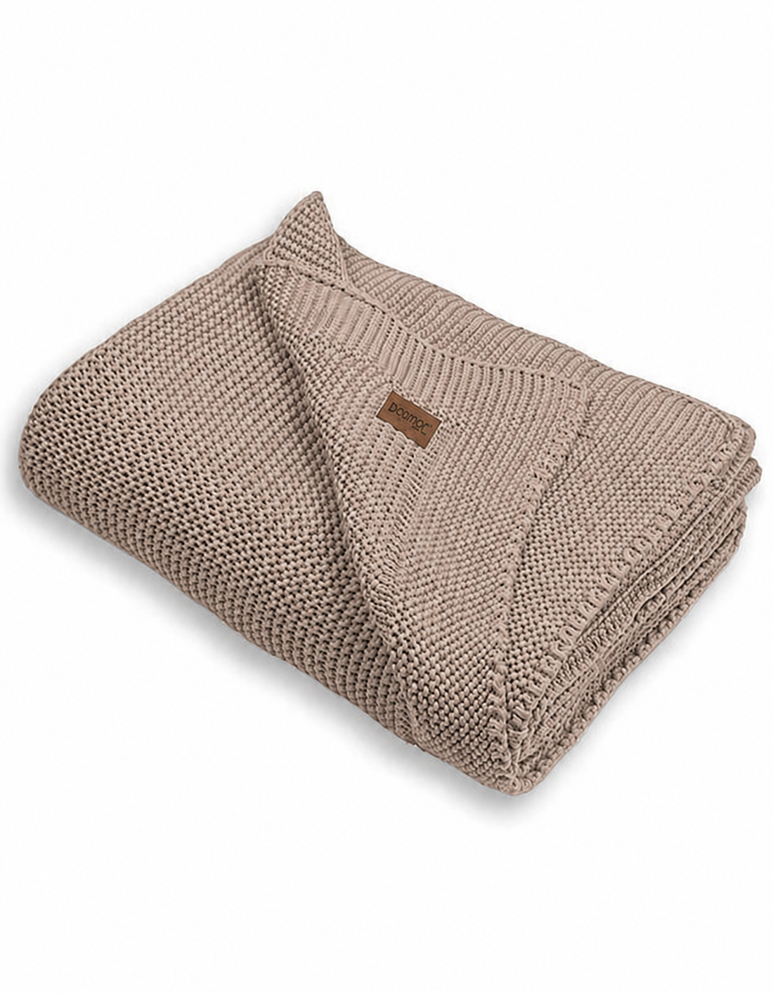 Babiezz økologisk strikket tæppe i mocha brown til baby og børn.